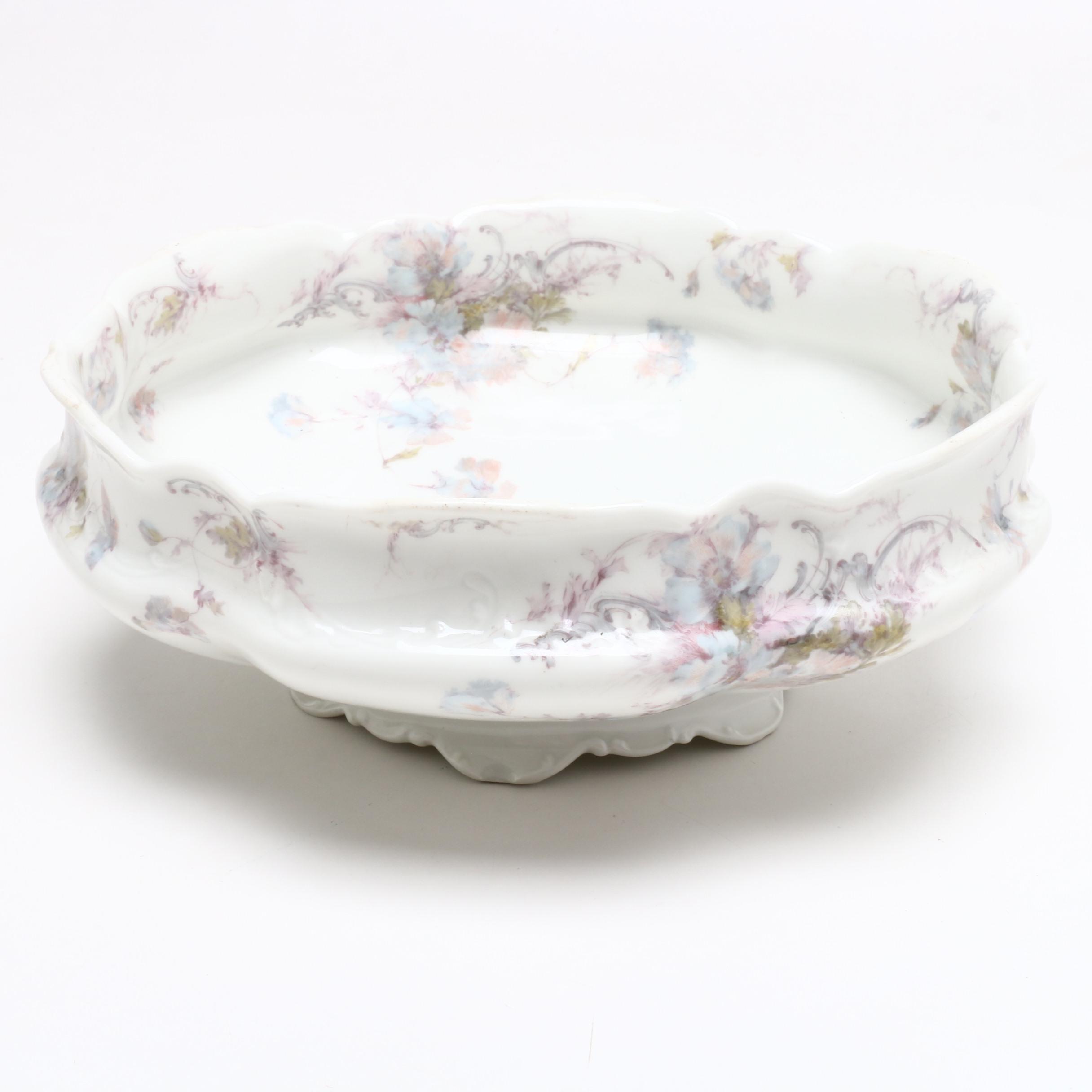 Royal Crown Derby Porcelain Vase and Haviland & Co. Porcelain Centerpiece