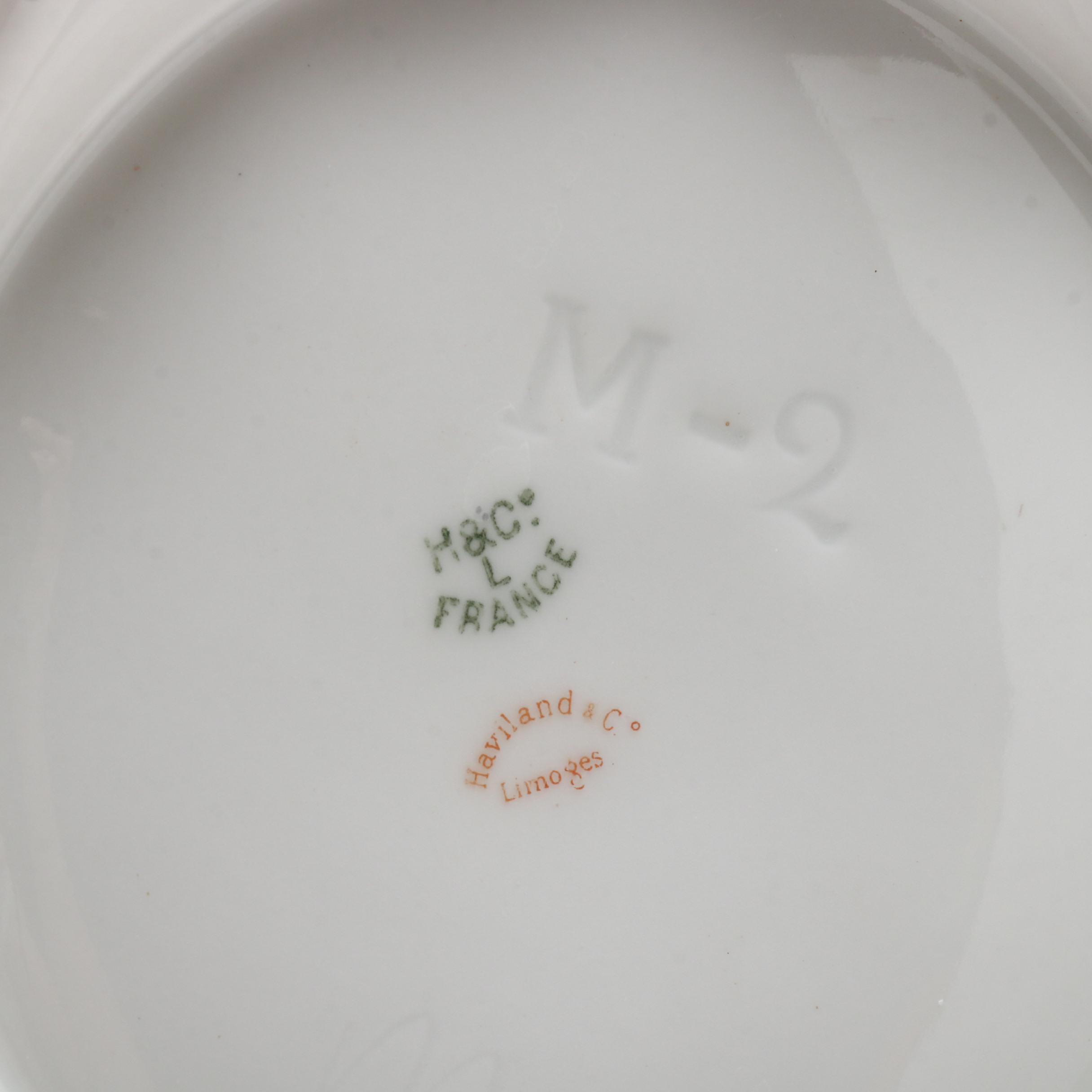 Royal Crown Derby Porcelain Vase and Haviland & Co. Porcelain Centerpiece