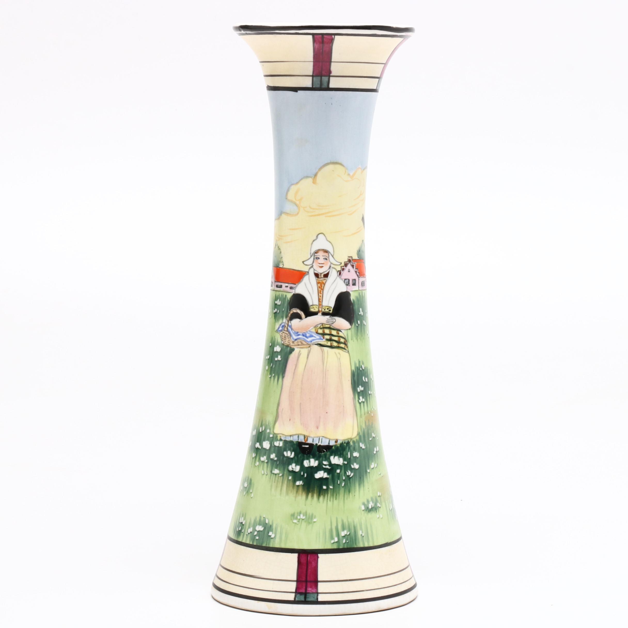 Royal Nishiki Hand-Painted Japanese Vase
