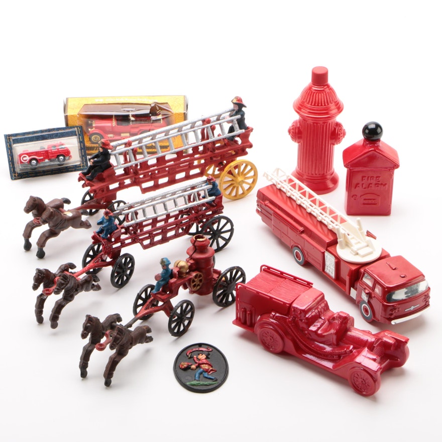 Matchbox Diecast Rolls Royce Firetruck and Other Firetruck Themed Collectibles