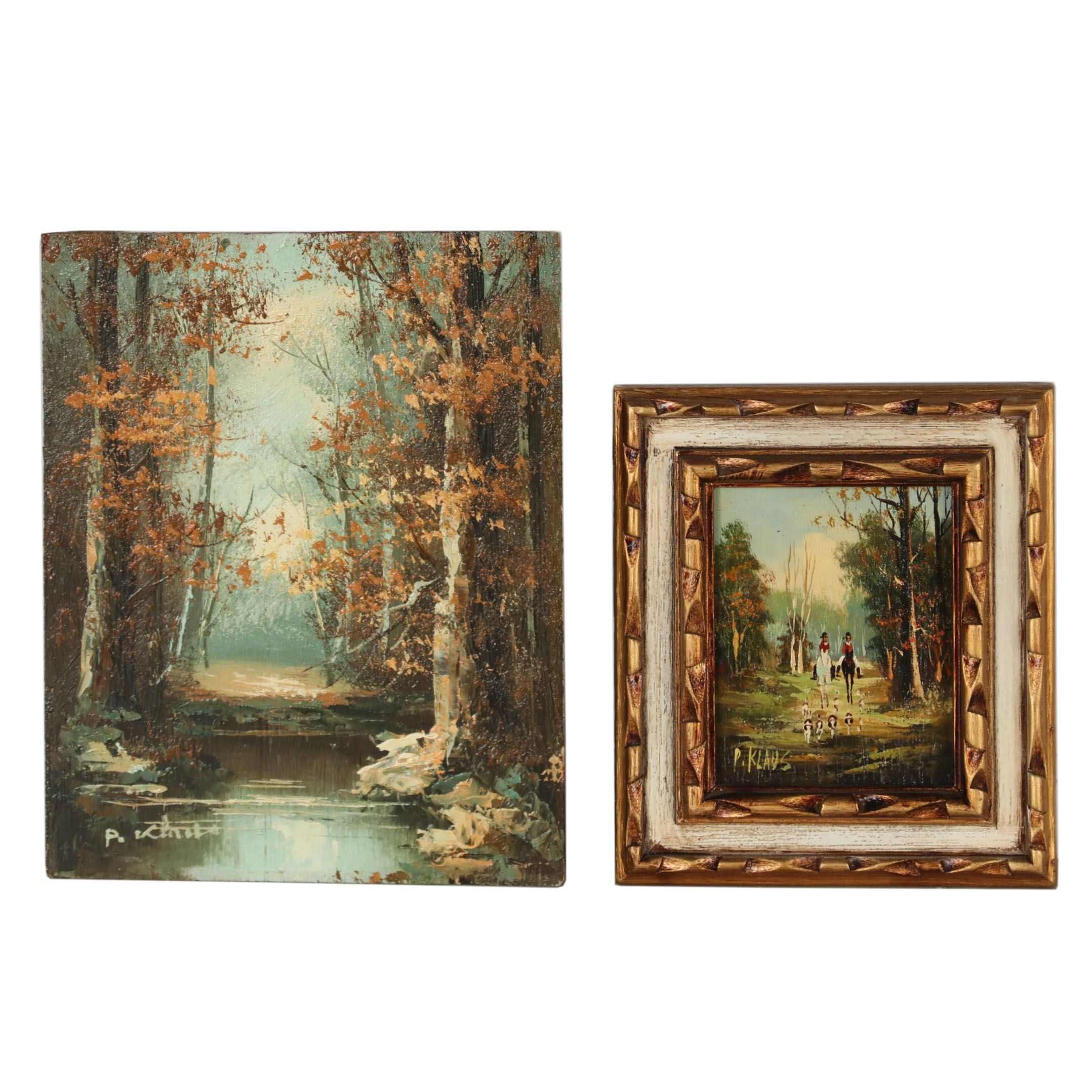 P. Klaus Landscape Oil Paintings