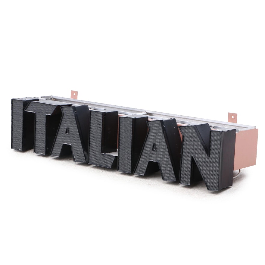 Illuminated "Italian" Wall Sign