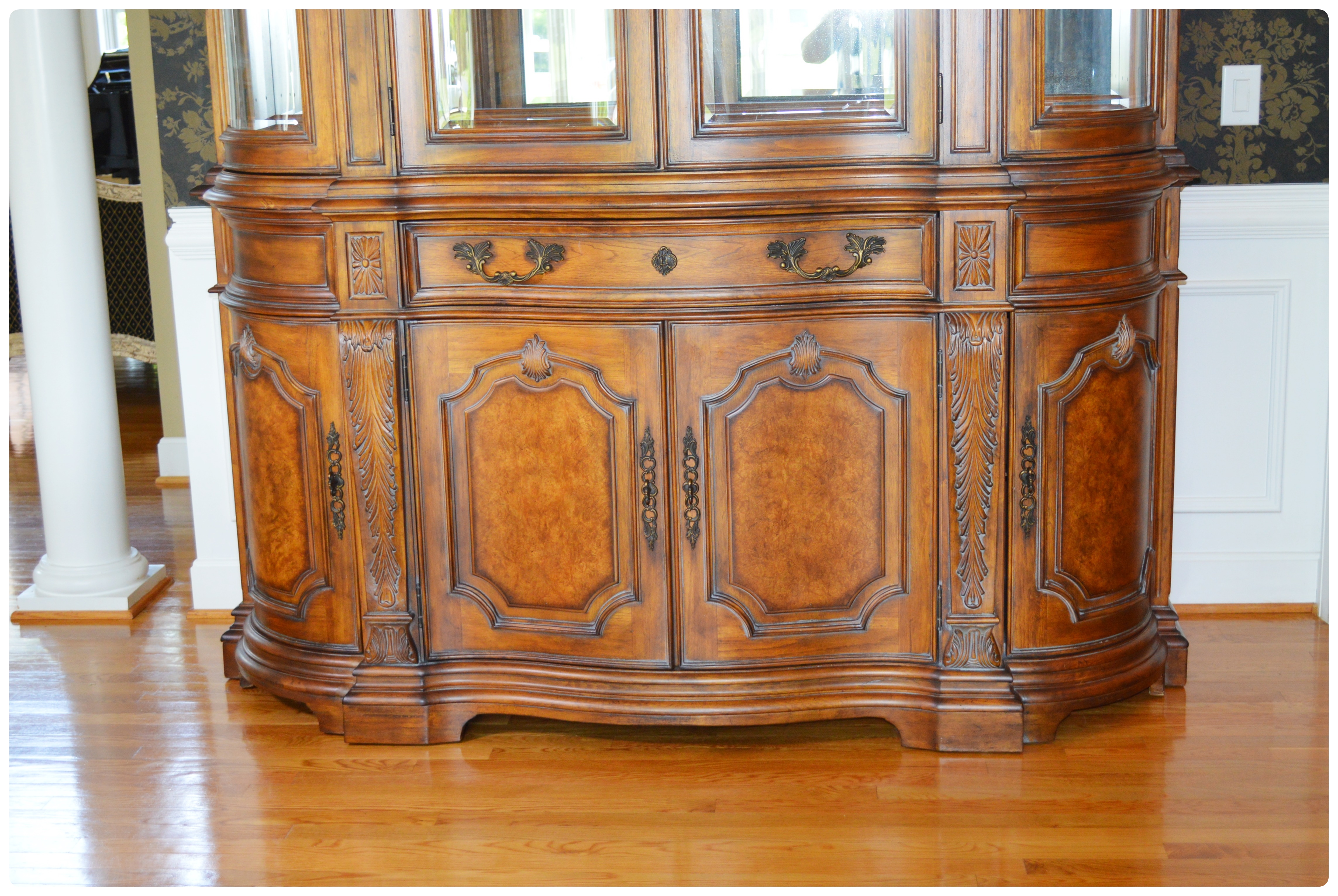 Drexel Heritage "Talavera Tuscan" Illuminated China Cabinet, Contemporary