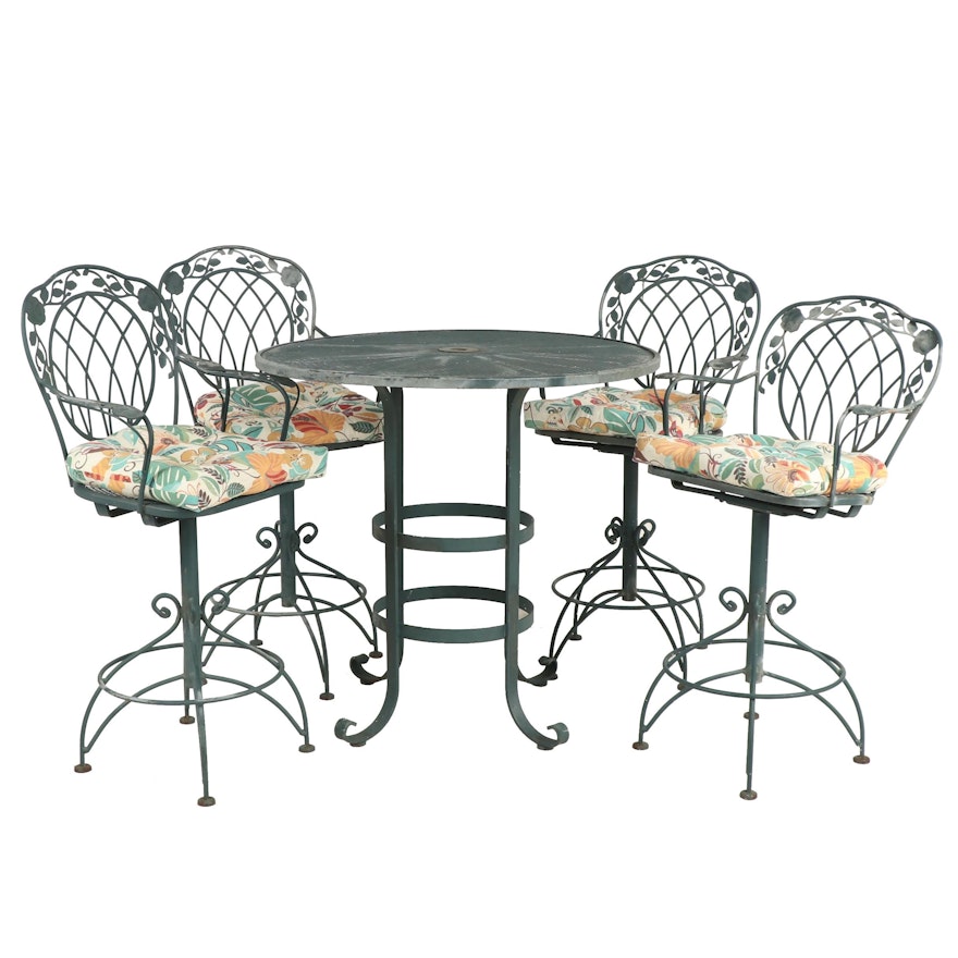 Wrought Iron Bar Height Patio Set