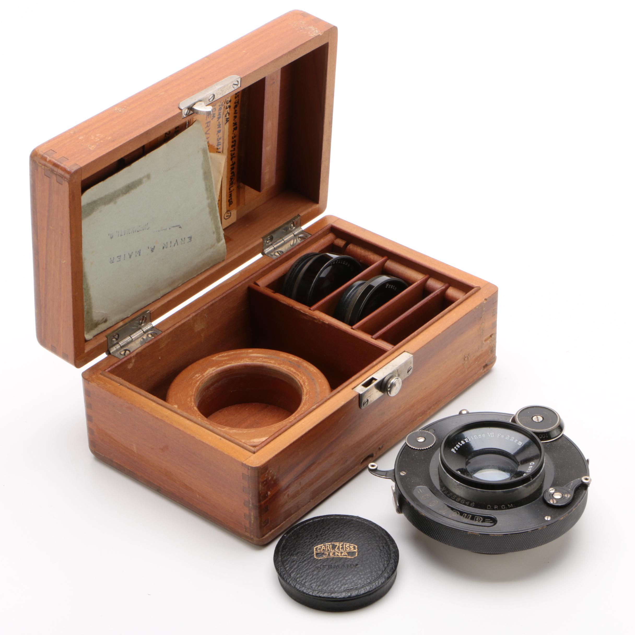 Carl Zeiss Jena Compur Shutter and Protarlinse VII Lenses, Vintage