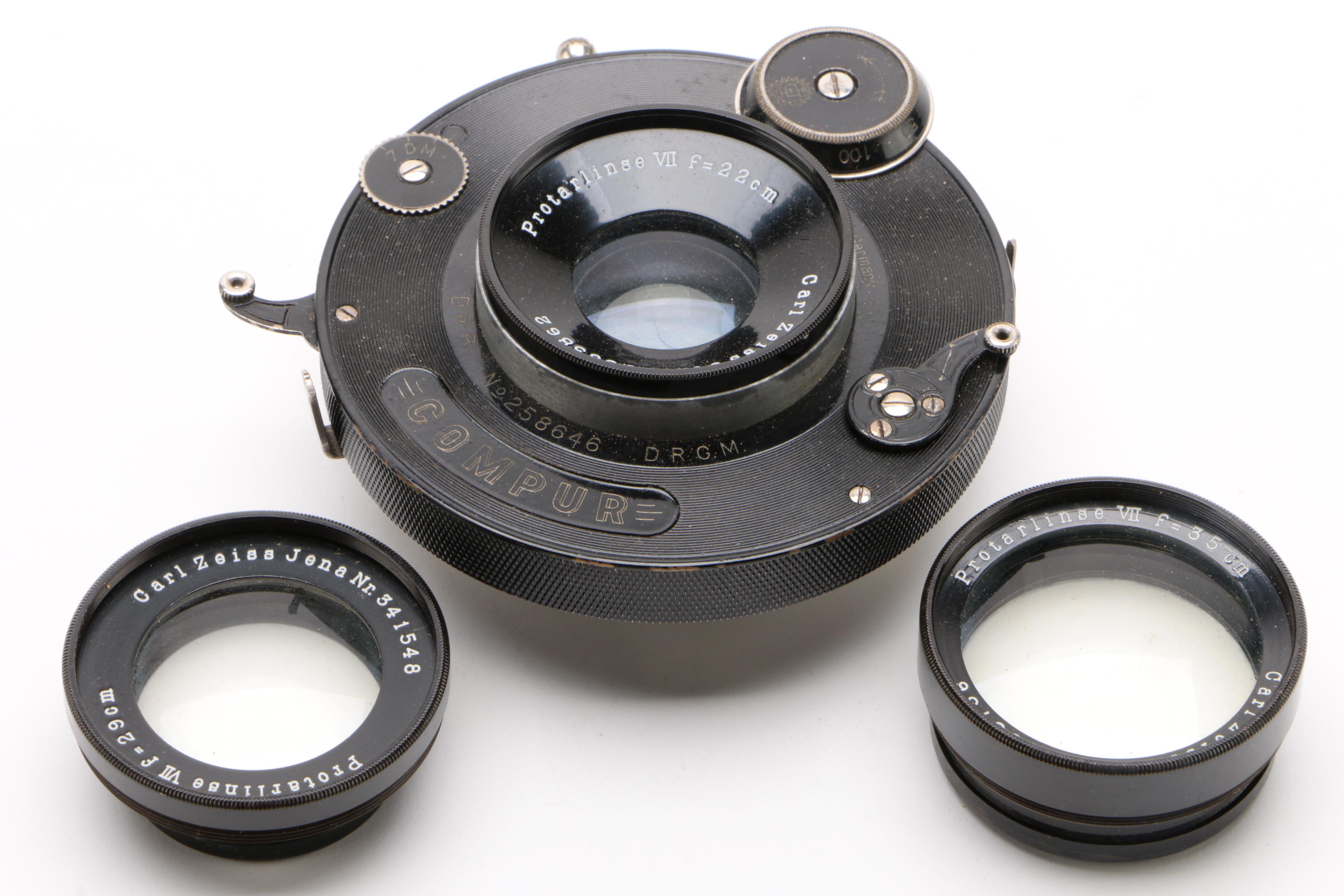 Carl Zeiss Jena Compur Shutter and Protarlinse VII Lenses, Vintage