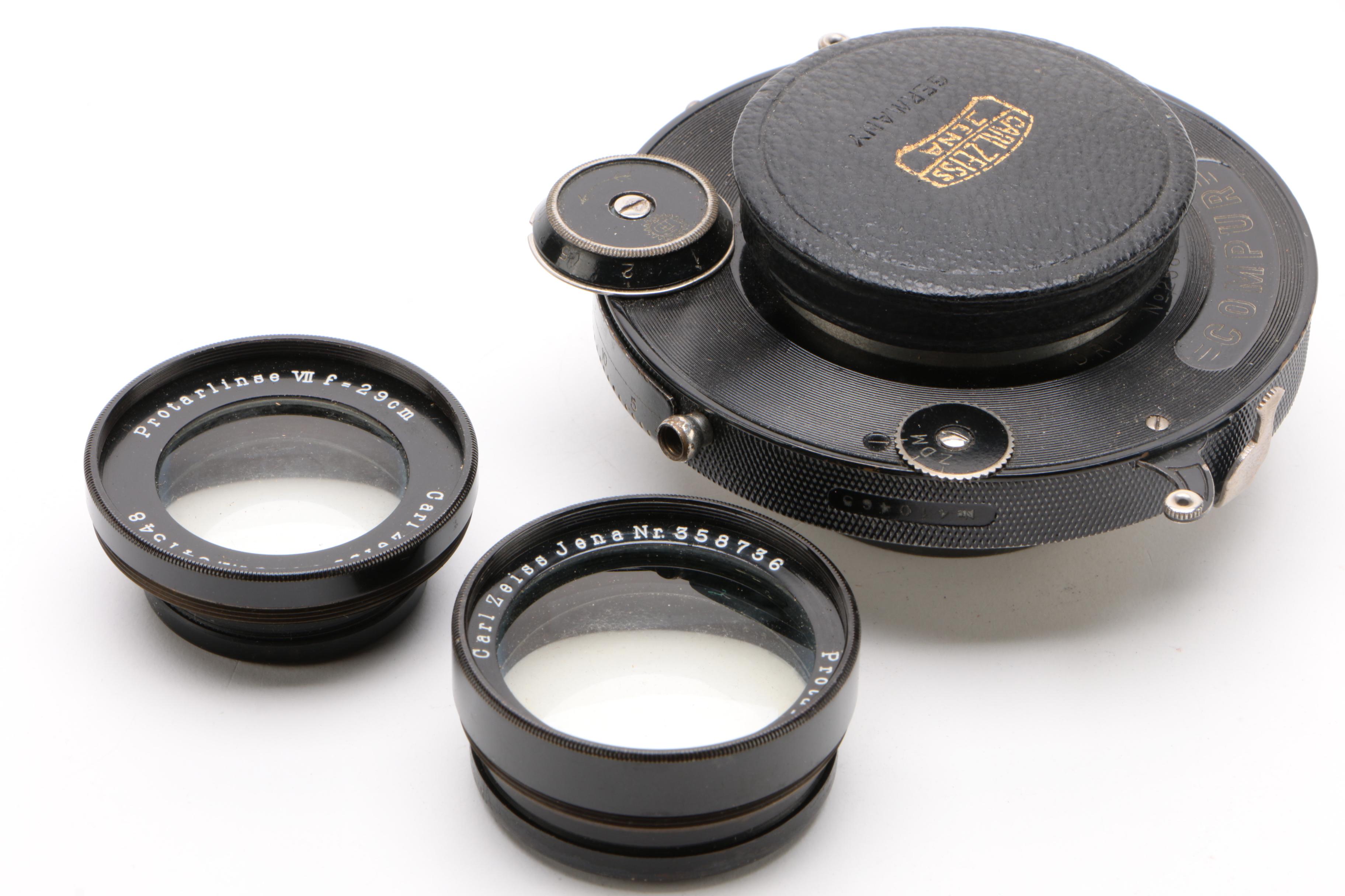 Carl Zeiss Jena Compur Shutter and Protarlinse VII Lenses, Vintage