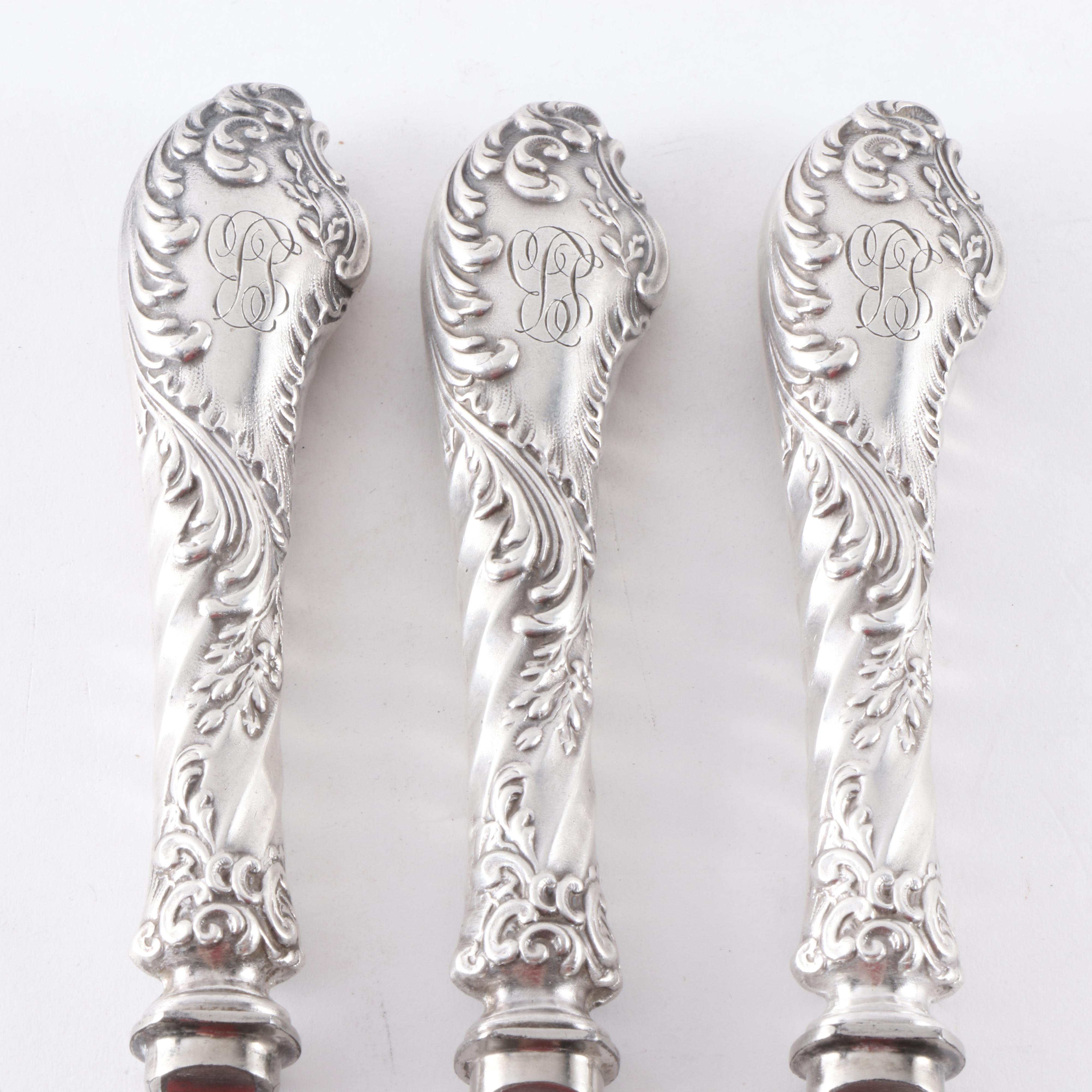 Victorian Era 800 Silver Fish Set, Late 19th Century