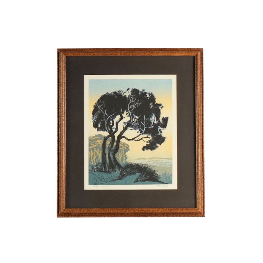 Walton Butts Serigraph "Storm Trees"