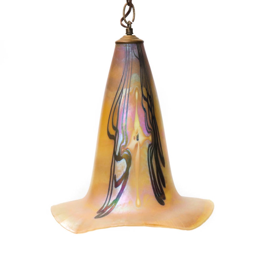 Favrile Style Glass Pendant Lamp