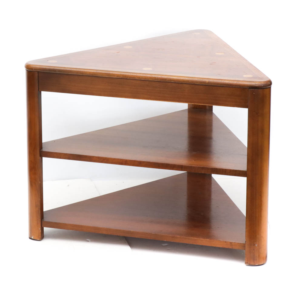 Lane Tiered Triangle Side Table, Mid-Century