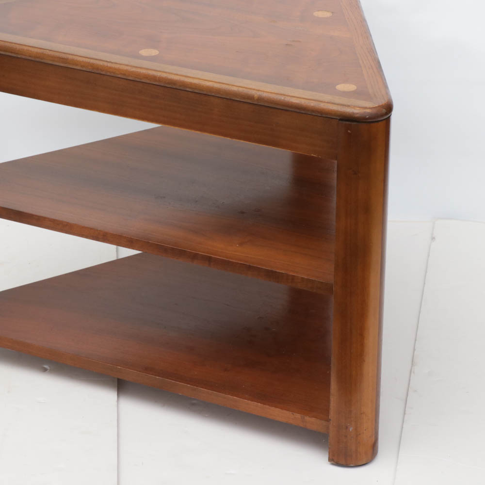 Lane Tiered Triangle Side Table, Mid-Century