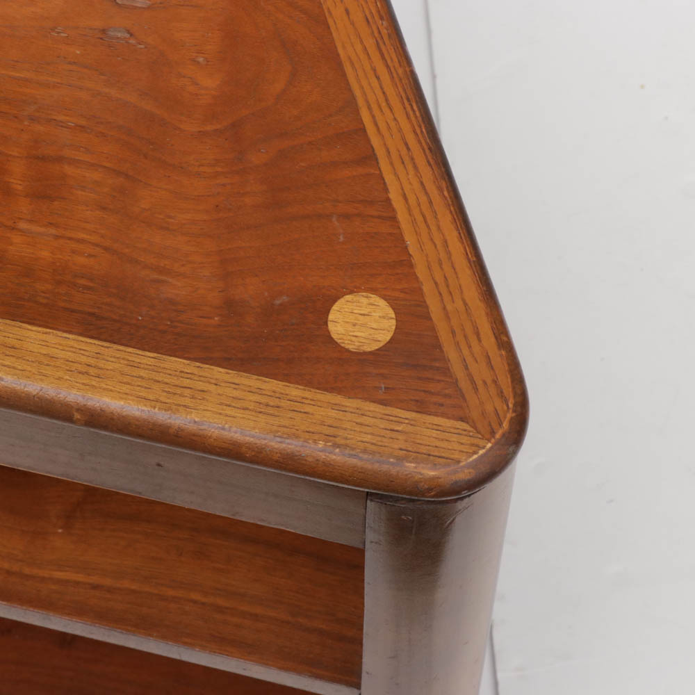 Lane Tiered Triangle Side Table, Mid-Century