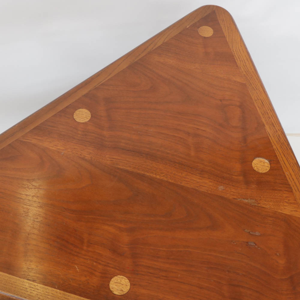 Lane Tiered Triangle Side Table, Mid-Century