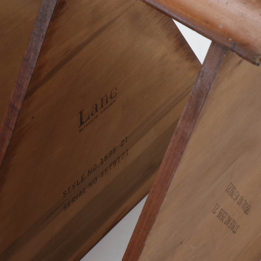 Lane Tiered Triangle Side Table, Mid-Century