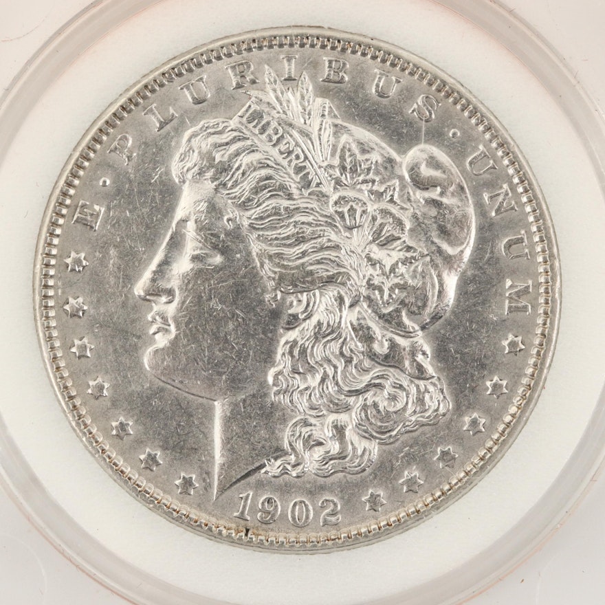Encapsulated 1902 Morgan Silver Dollar