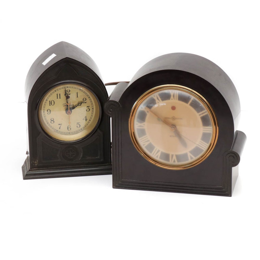 Plastic Cased General Electric and Telechron Clocks