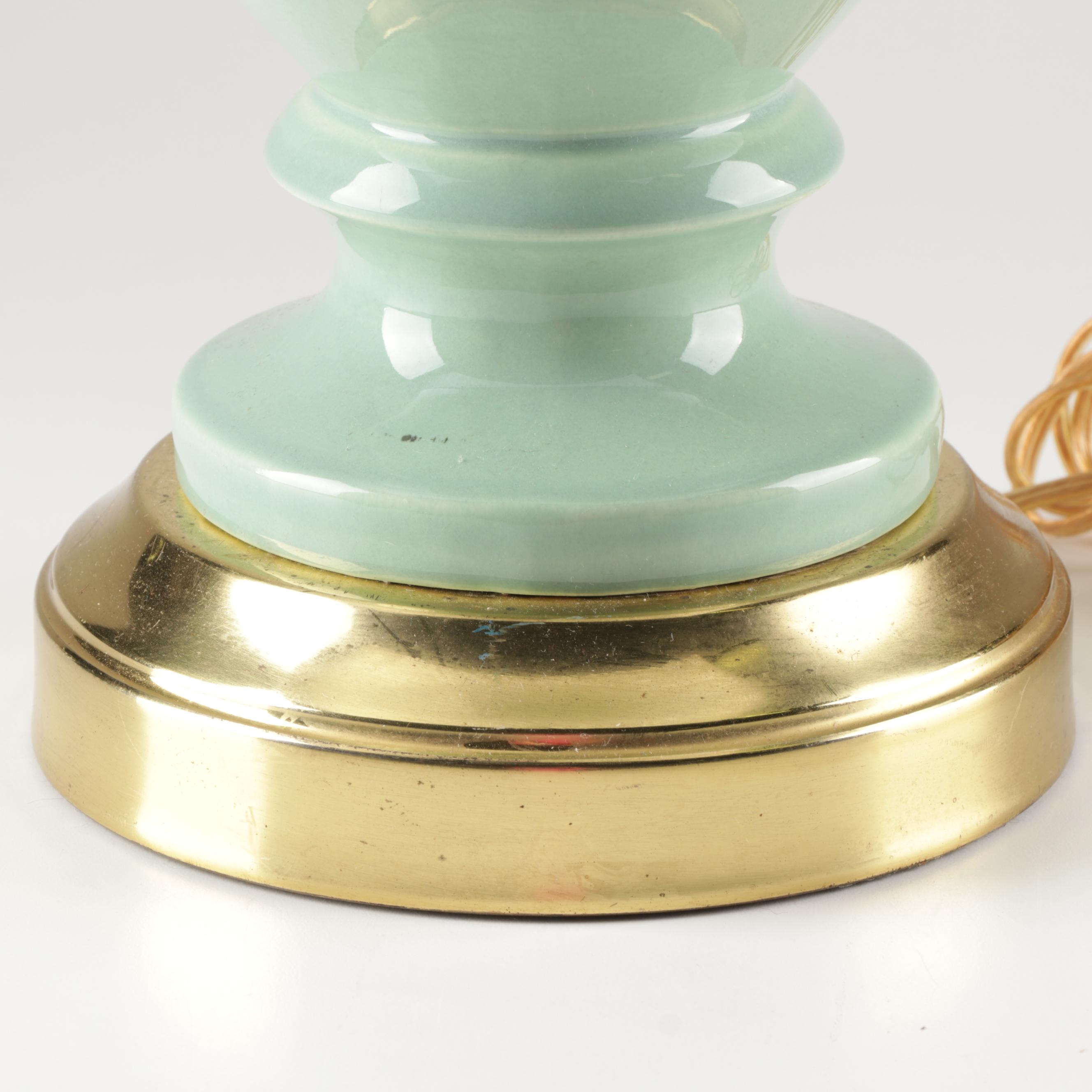 Royal Haeger Ceramic Table Lamp with Elegant Interiors Shade