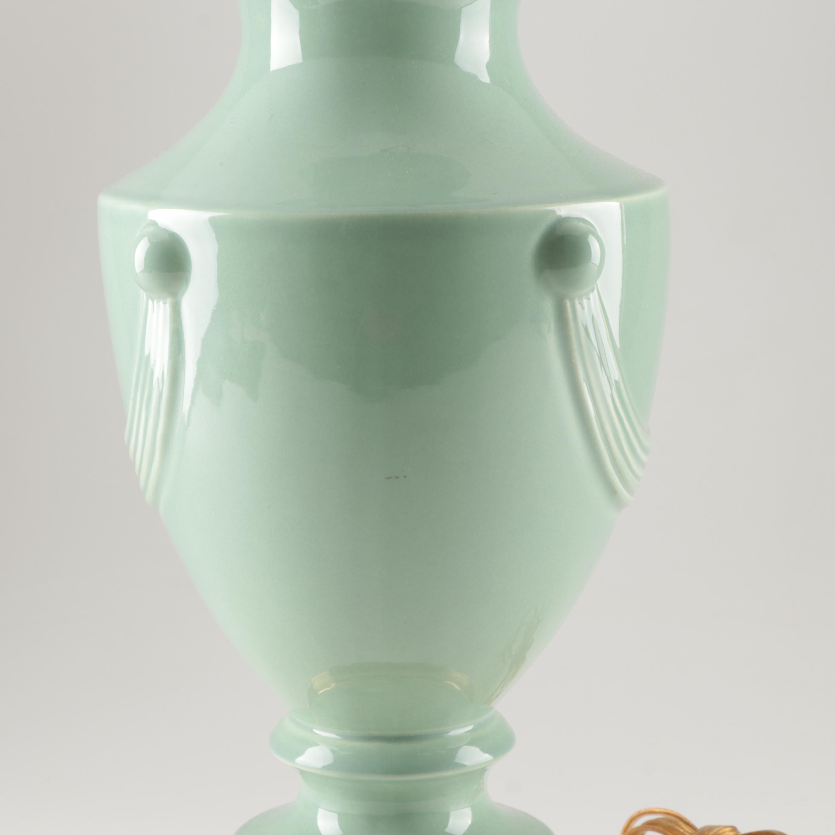 Royal Haeger Ceramic Table Lamp with Elegant Interiors Shade