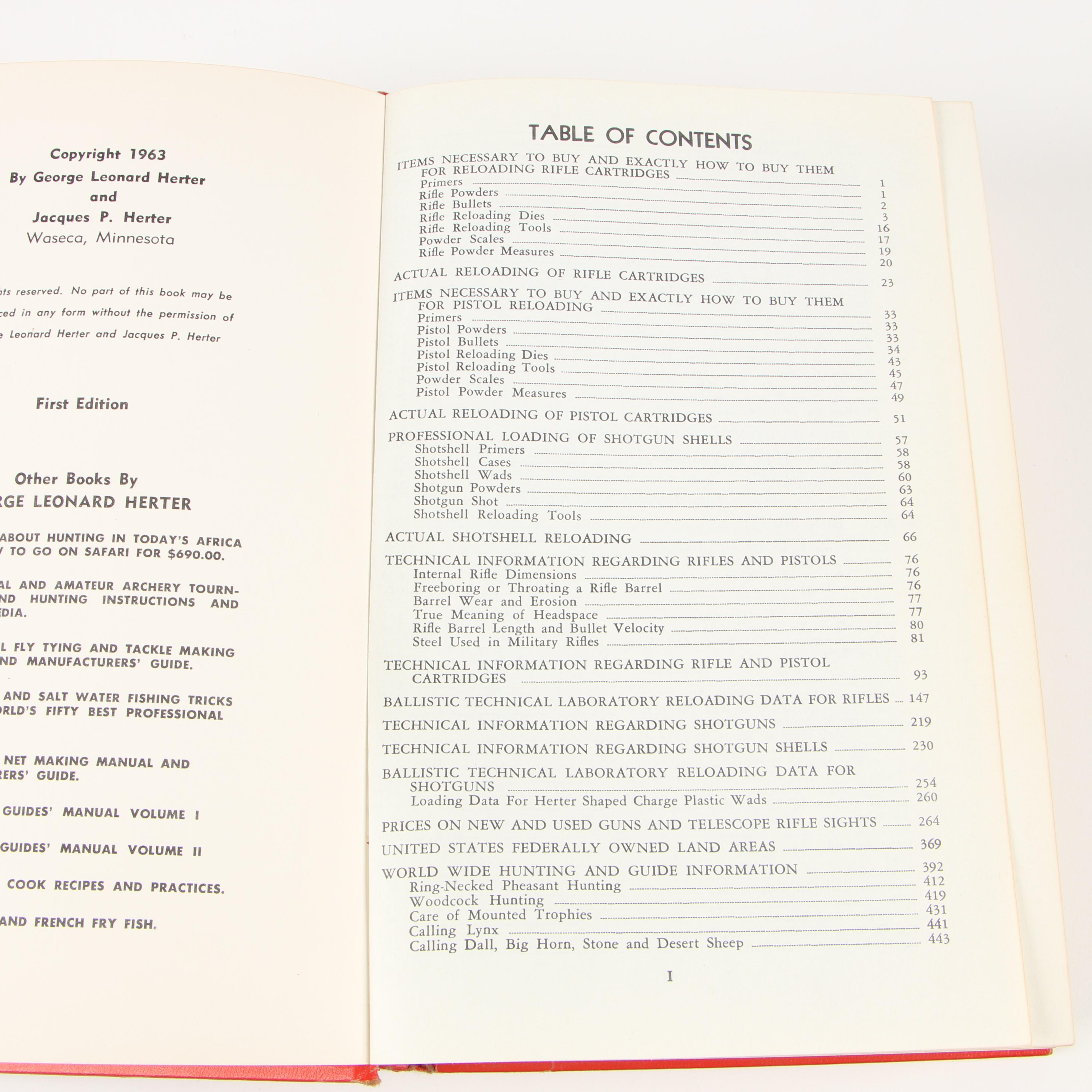1963 "Cartridge Headstamp Guide" and "Professional Loading and Reloading Data"