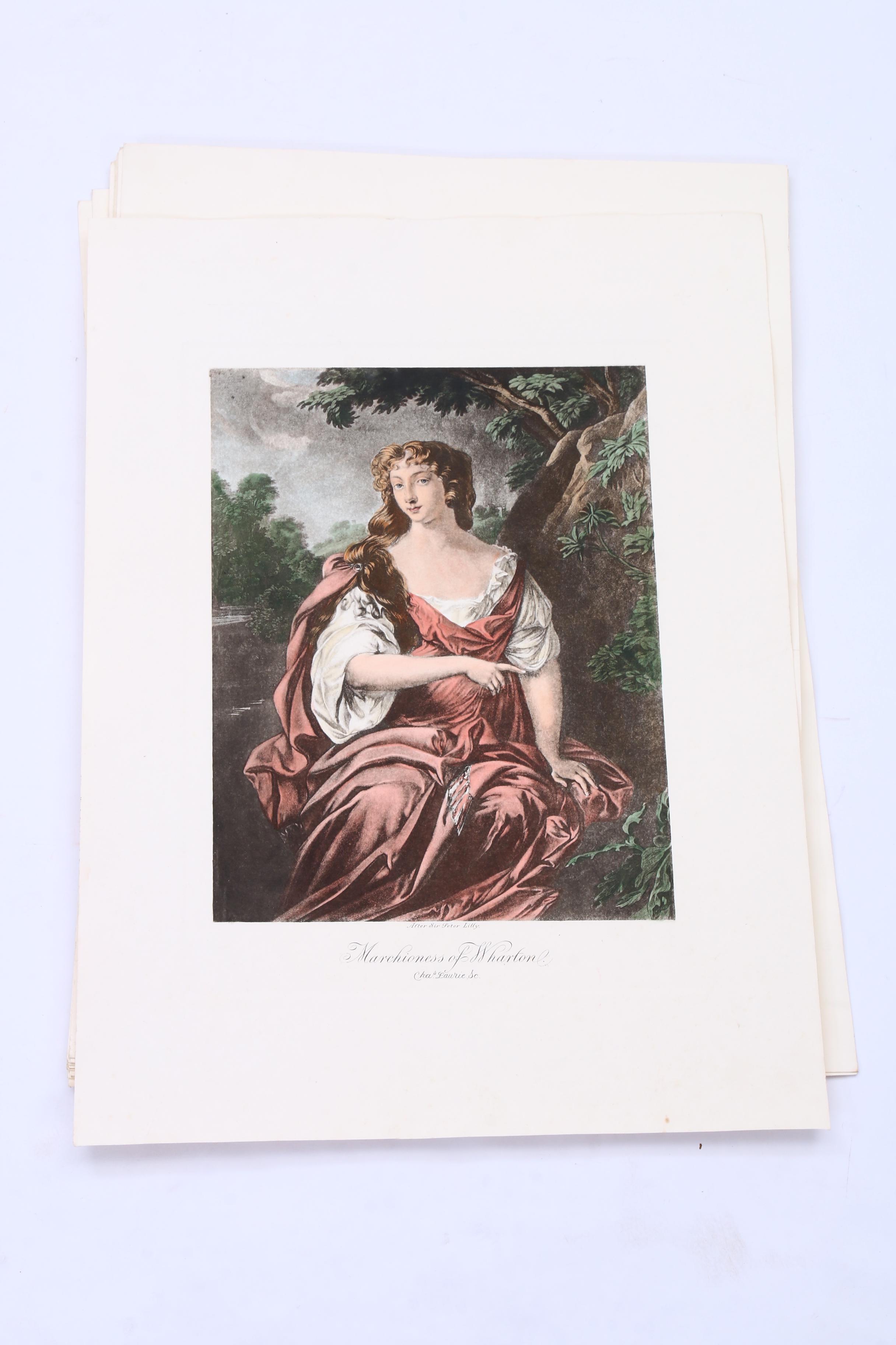 Stipple Engravings after Sir Peter Lely and Sir Thomas Lawrence