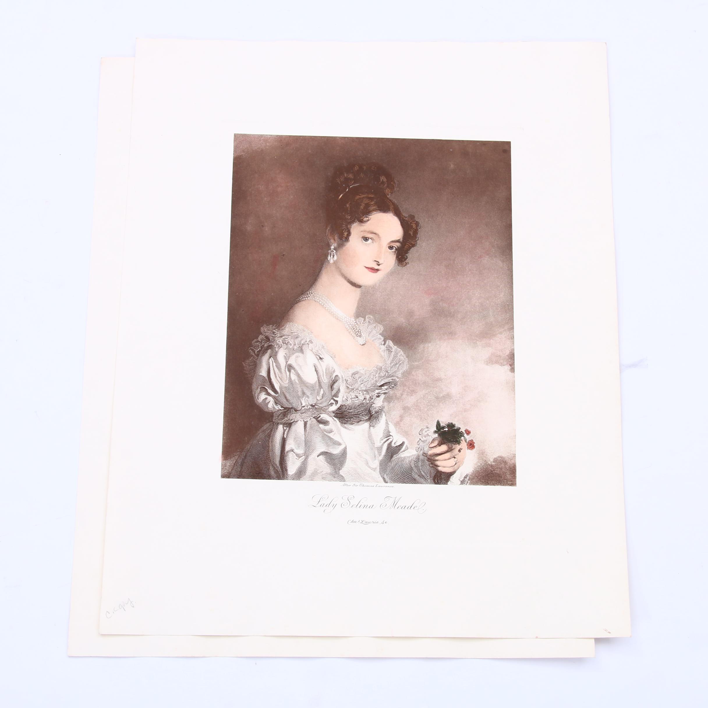 Stipple Engravings after Sir Peter Lely and Sir Thomas Lawrence