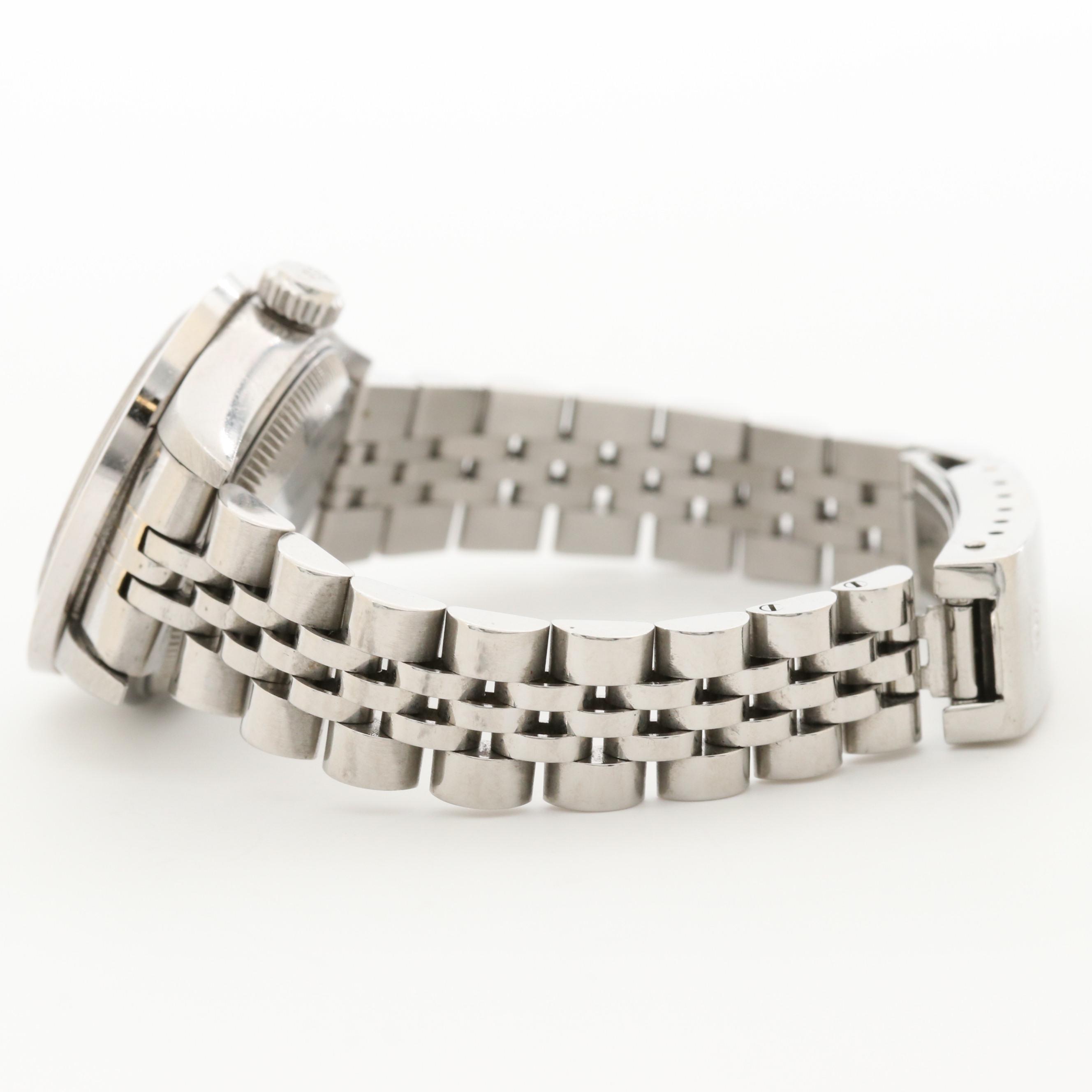 Rolex Datejust Stainless Steel and 1.28 CTW Diamond Bezel Watch