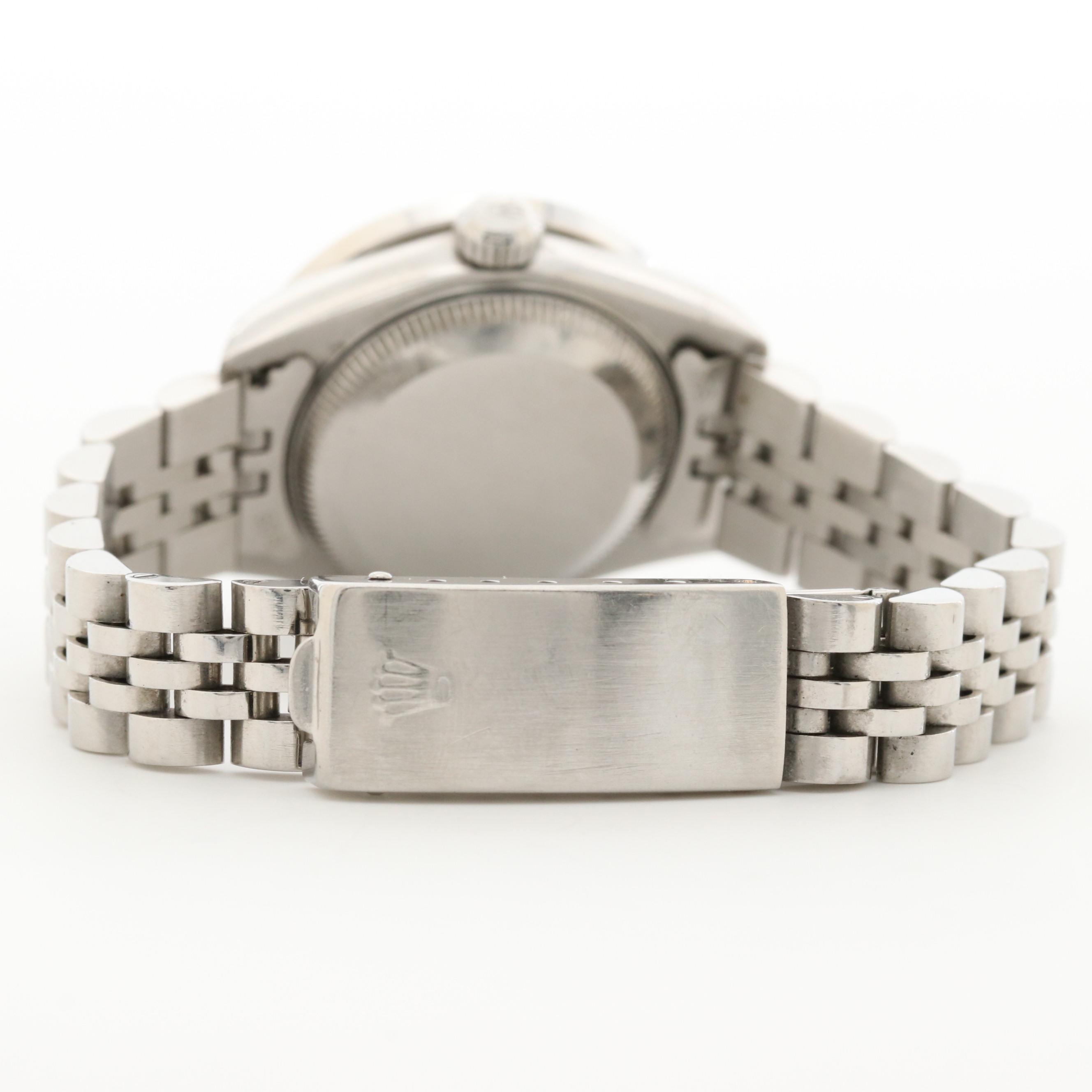 Rolex Datejust Stainless Steel and 1.28 CTW Diamond Bezel Watch