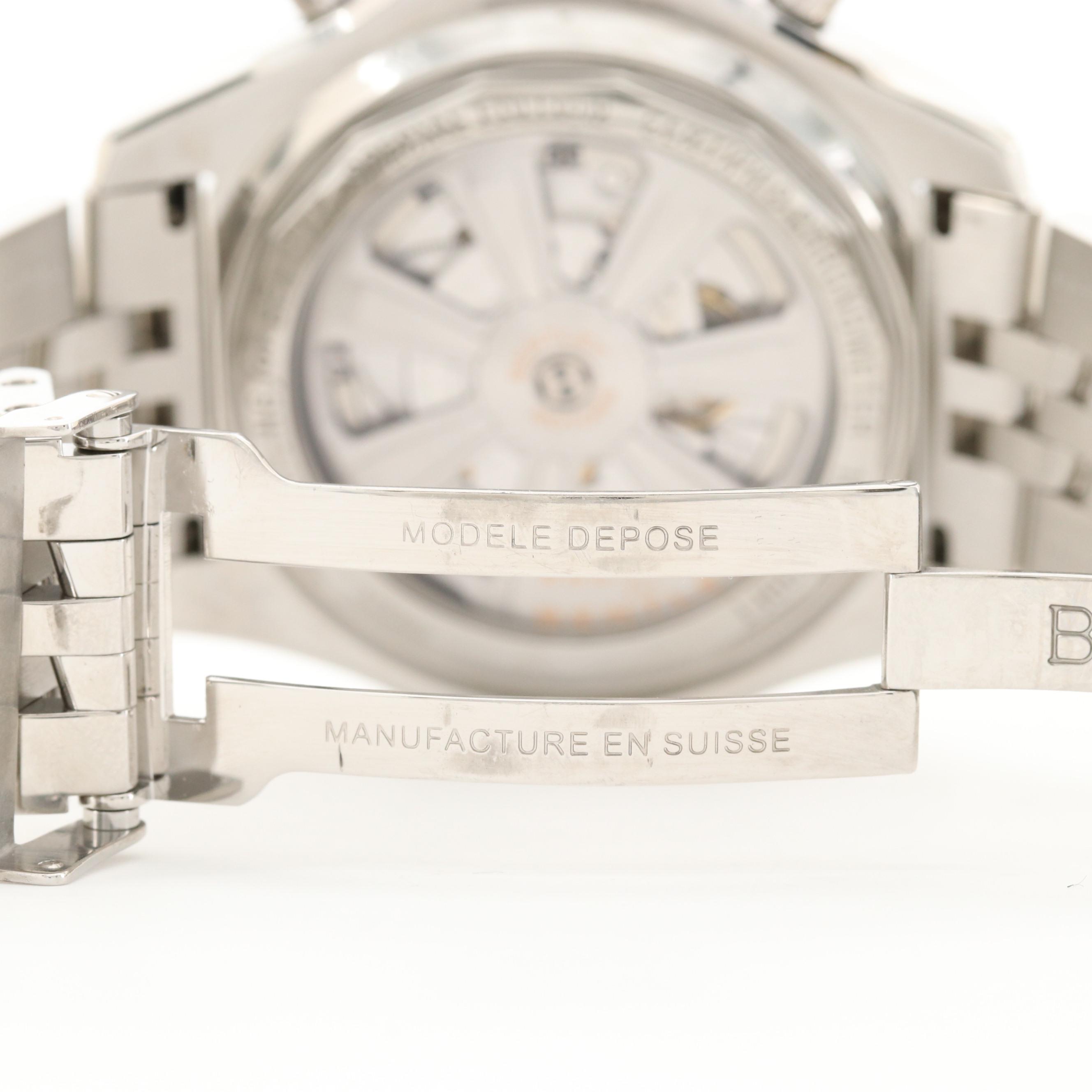 Breitling For Bentley Stainless Steel Watch With Barnato Black Racing Dial