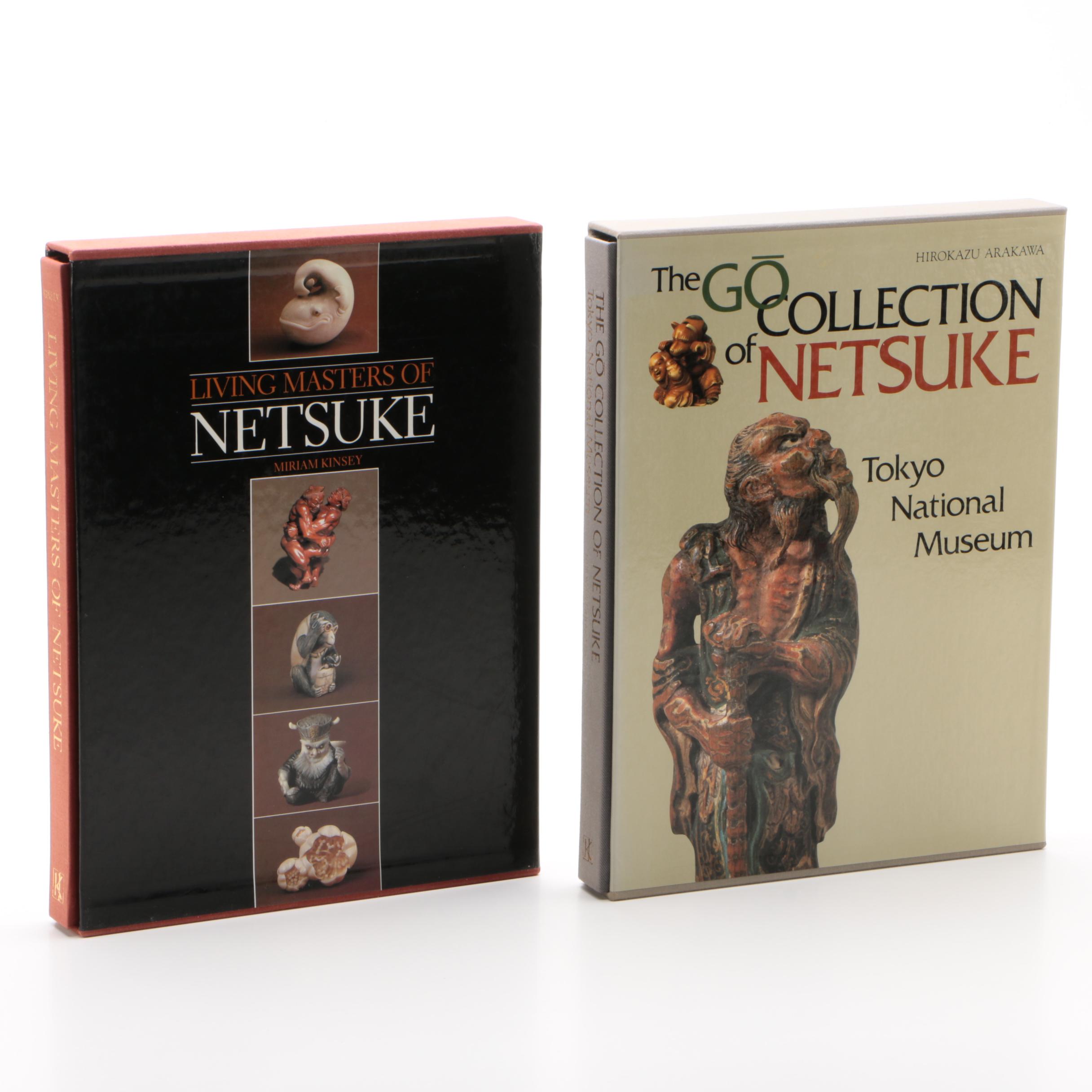 Japanese Netsuke Books including "Living Masters of Netsuke" by Miriam Kinsey