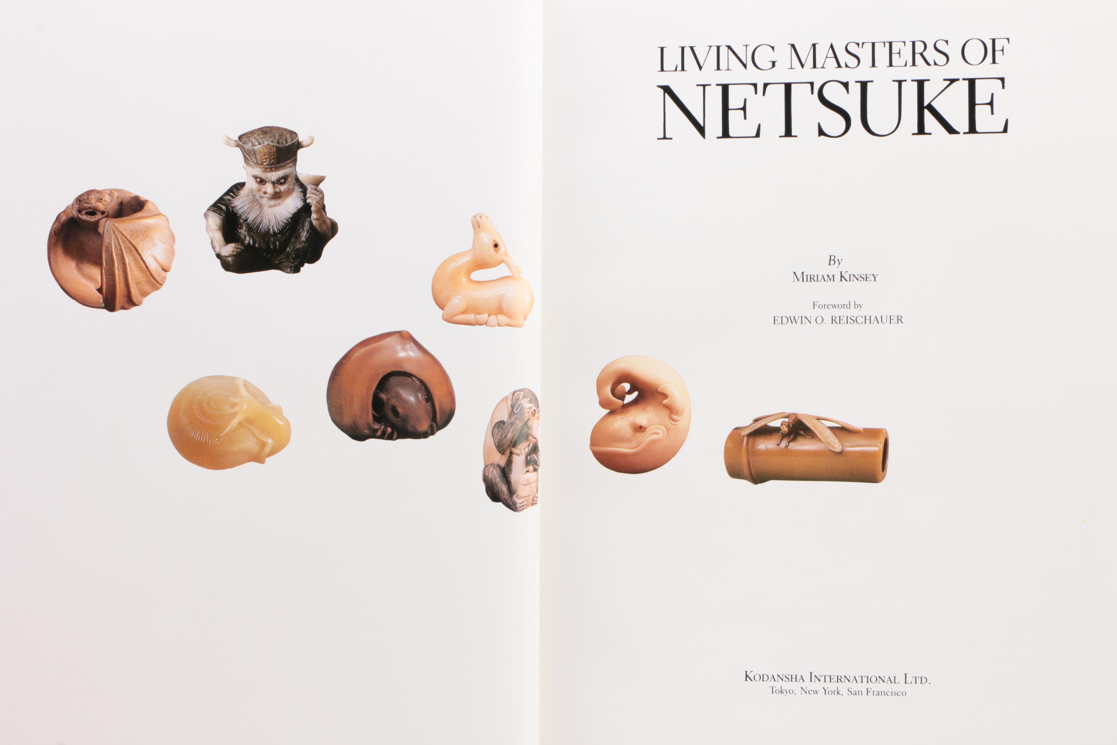 Japanese Netsuke Books including "Living Masters of Netsuke" by Miriam Kinsey
