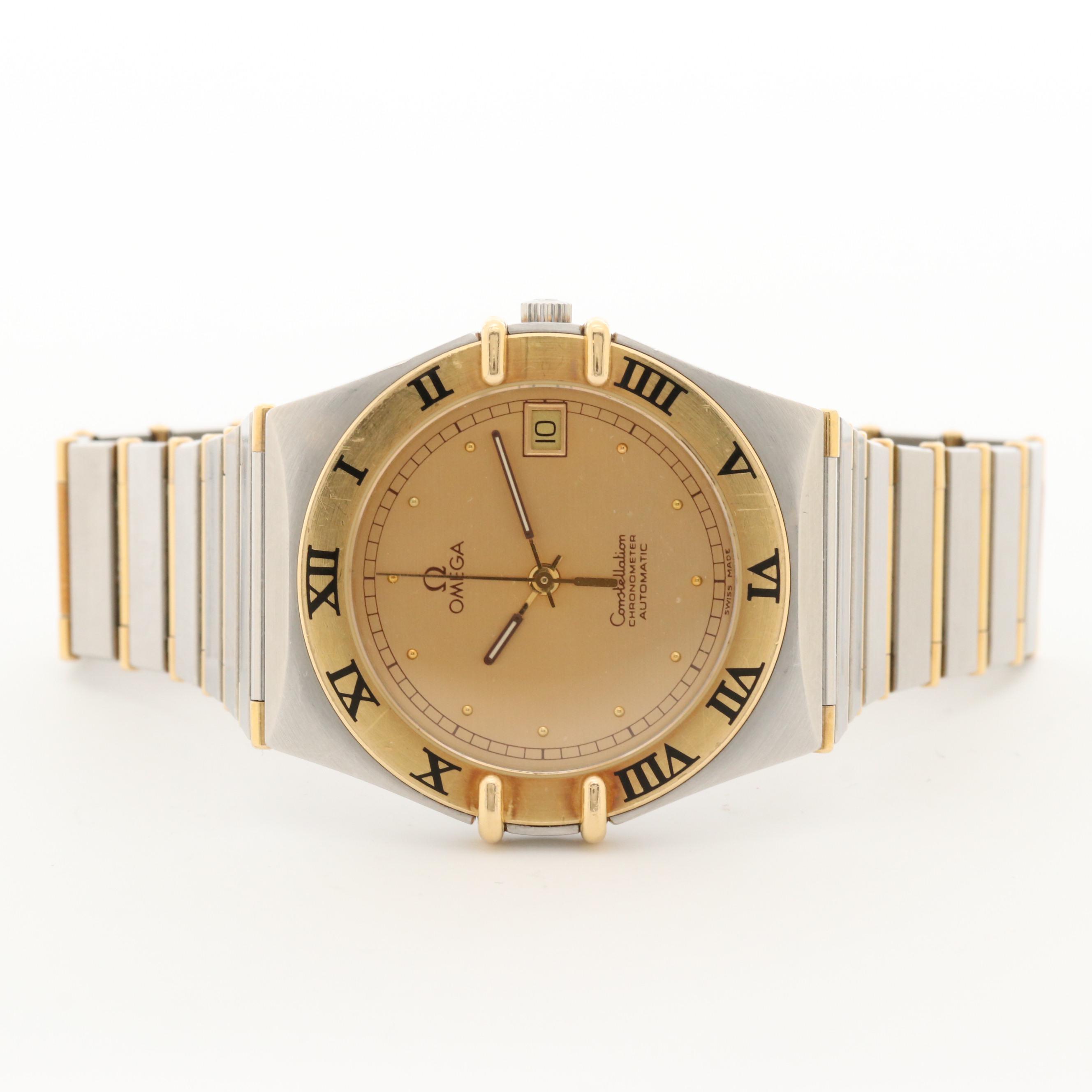 Omega Constellation Stainless Steel and 18K Gold Chronometer Automatic Watch