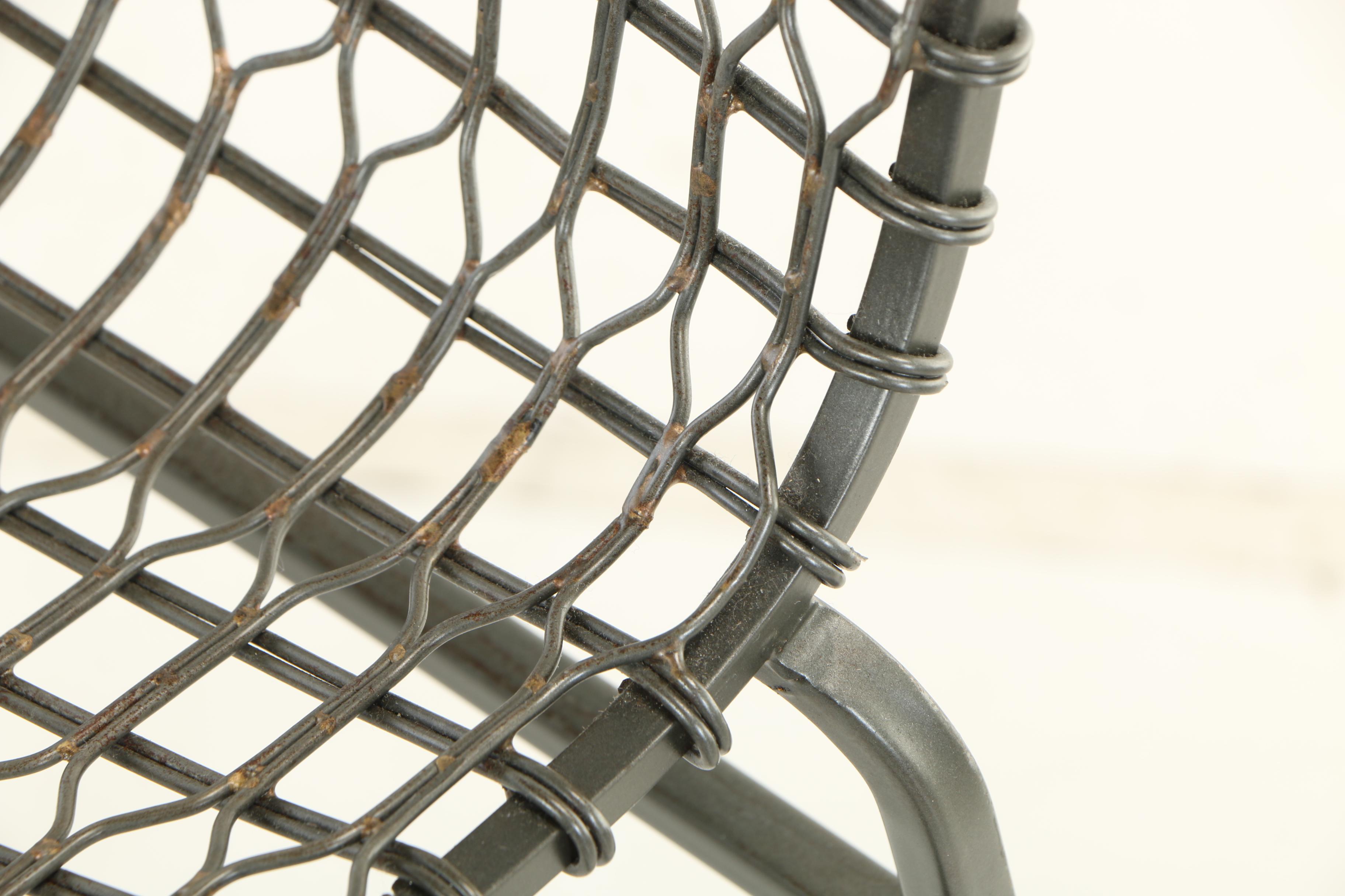 Crate and Barrel Tig Metal Hand Welded Counter Stool