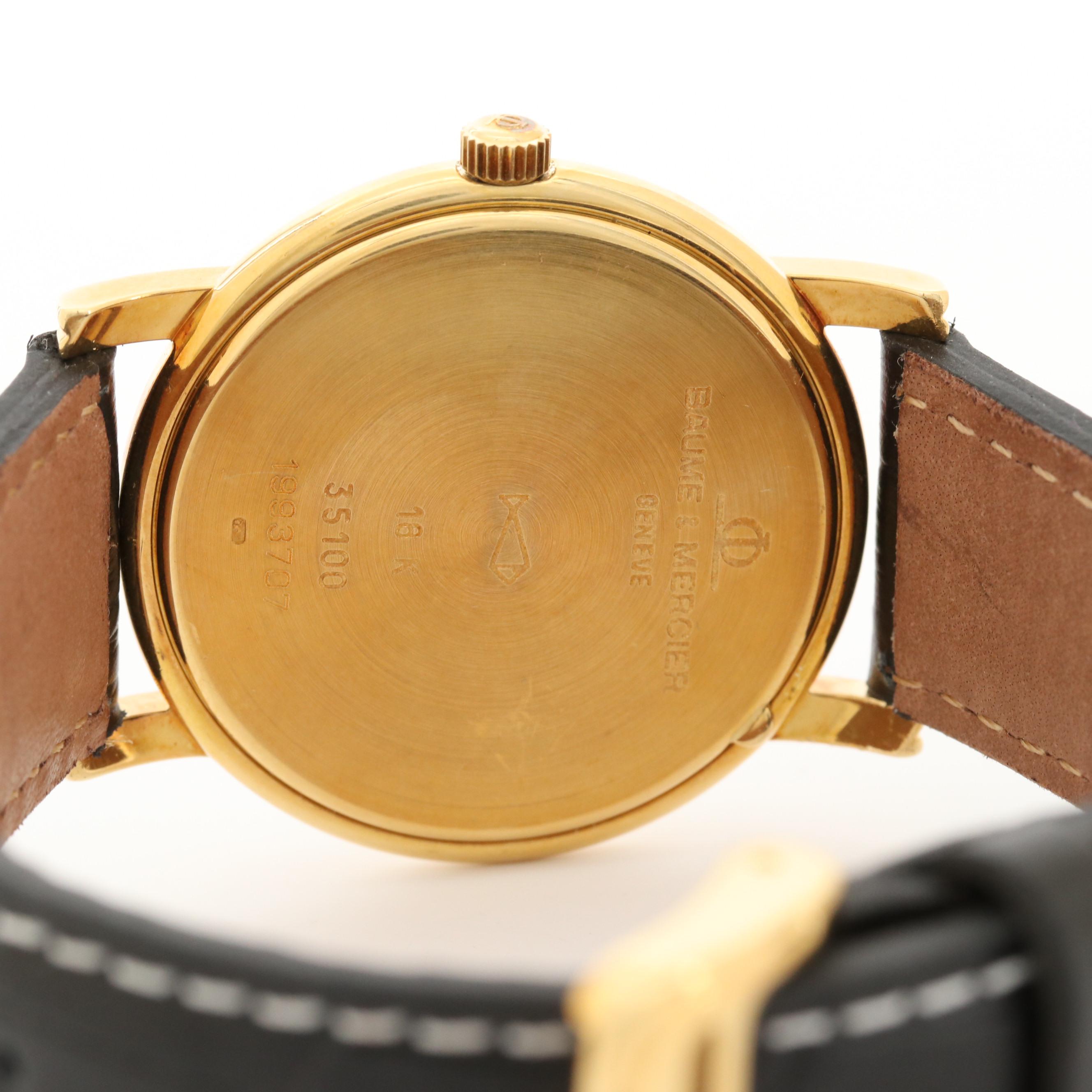 Baume & Mercier Classima 18K Gold Stem Wind Watch