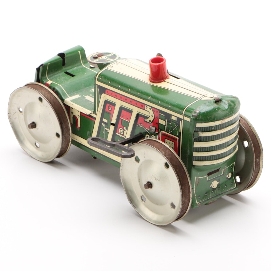 Marx Continuous Track Wind Up Tractor, Early to Mid 20th Century