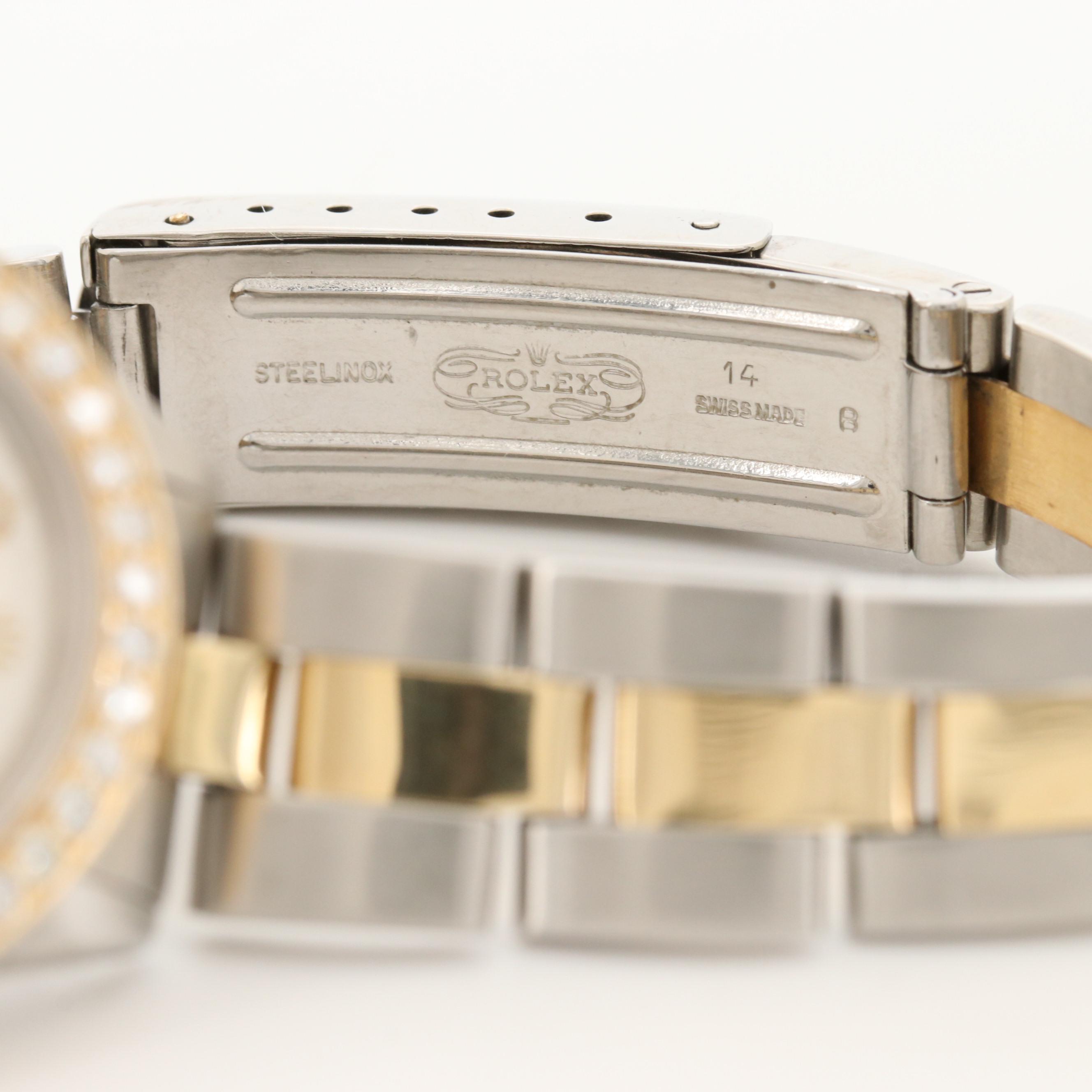 Rolex Datejust 18K Gold Two Tone Watch With 1.15 CTW Diamonds