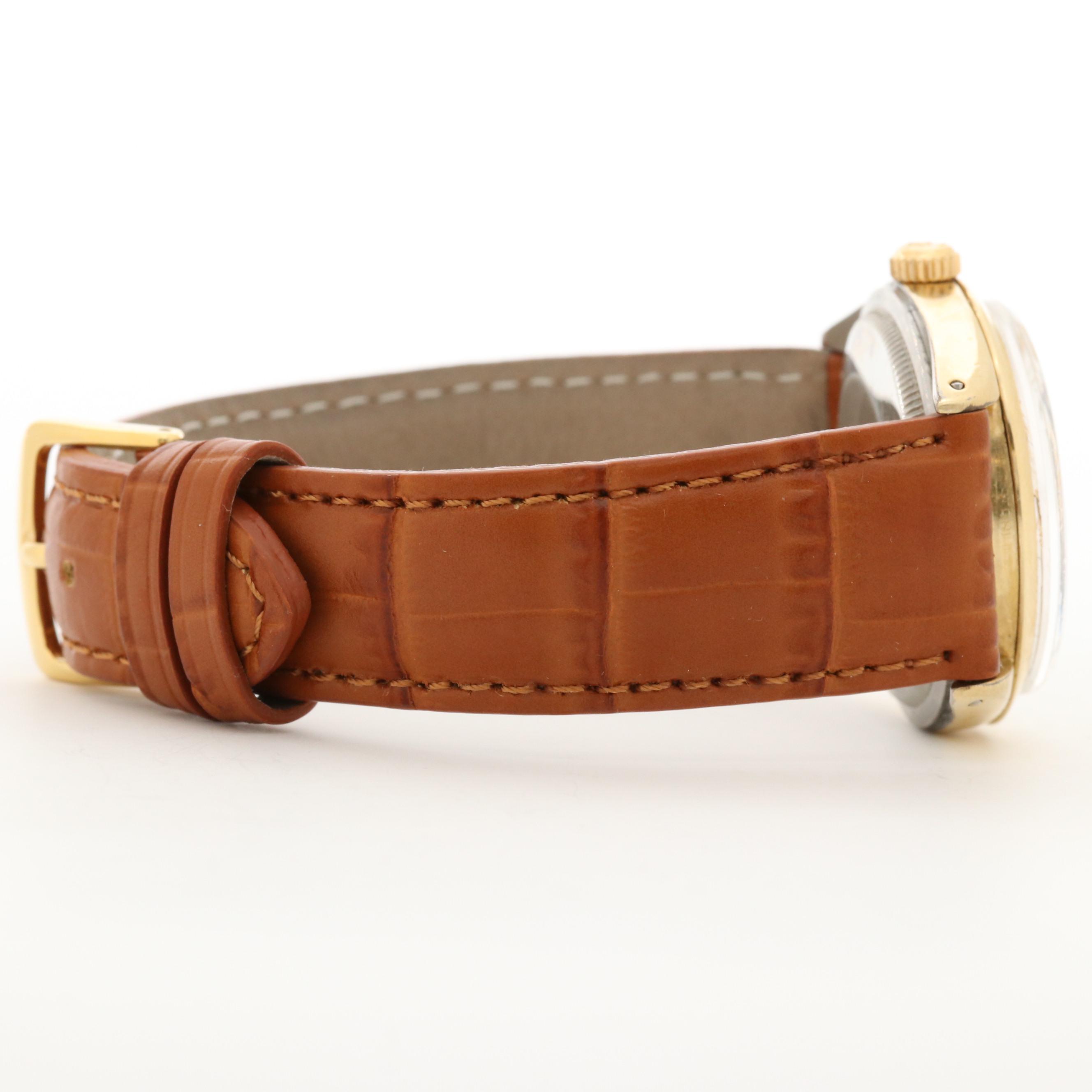 Rolex Oyster Perpetual Date Gold Shell Watch