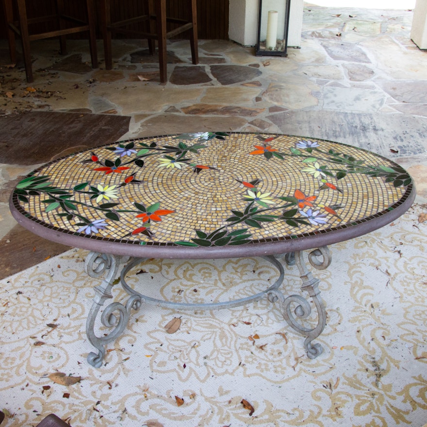 Frontgate Mosaic Patio Accent Table