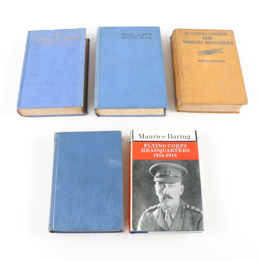 Vintage Aviation Books featuring "One Man's War"