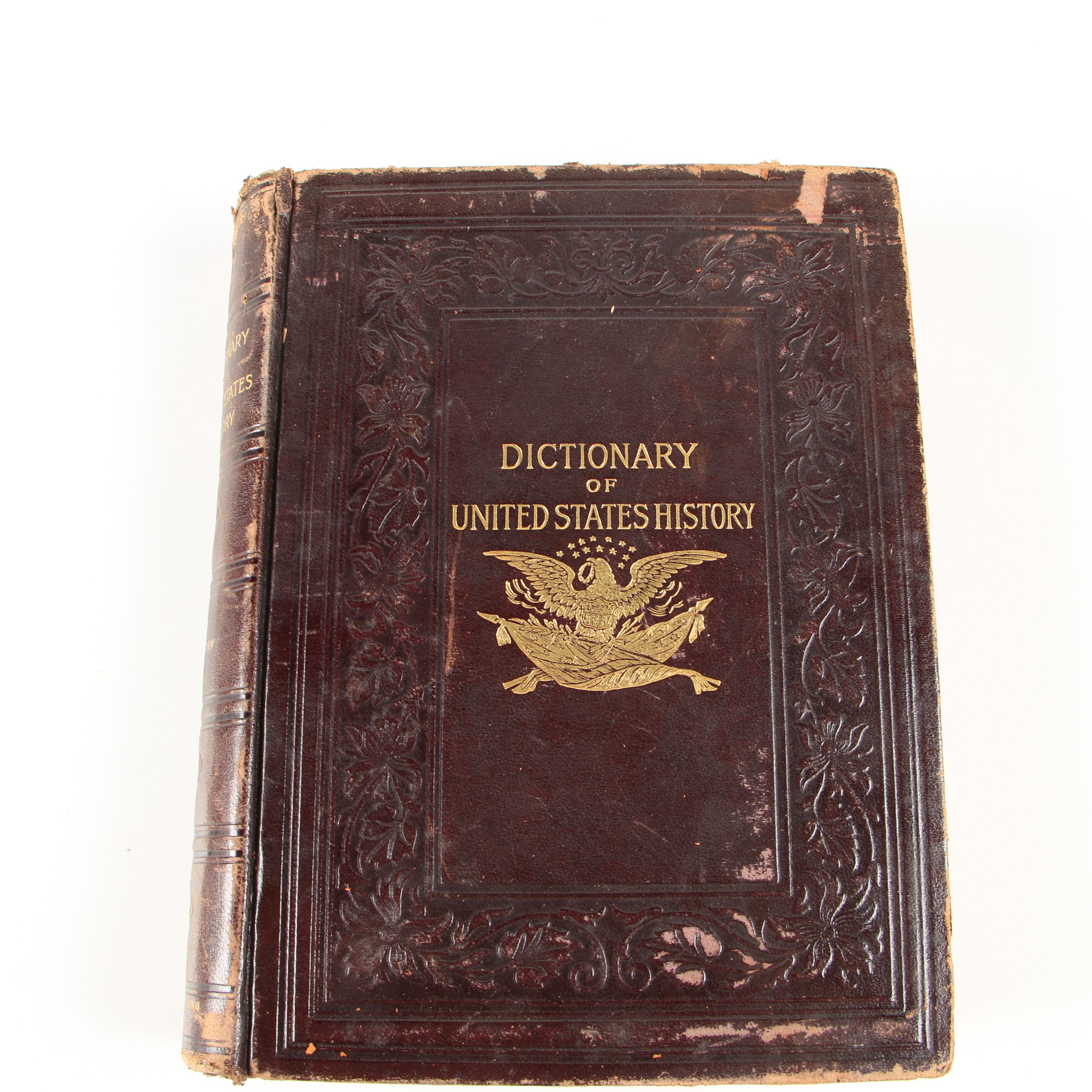 Antique Leather Bound Books on United States History