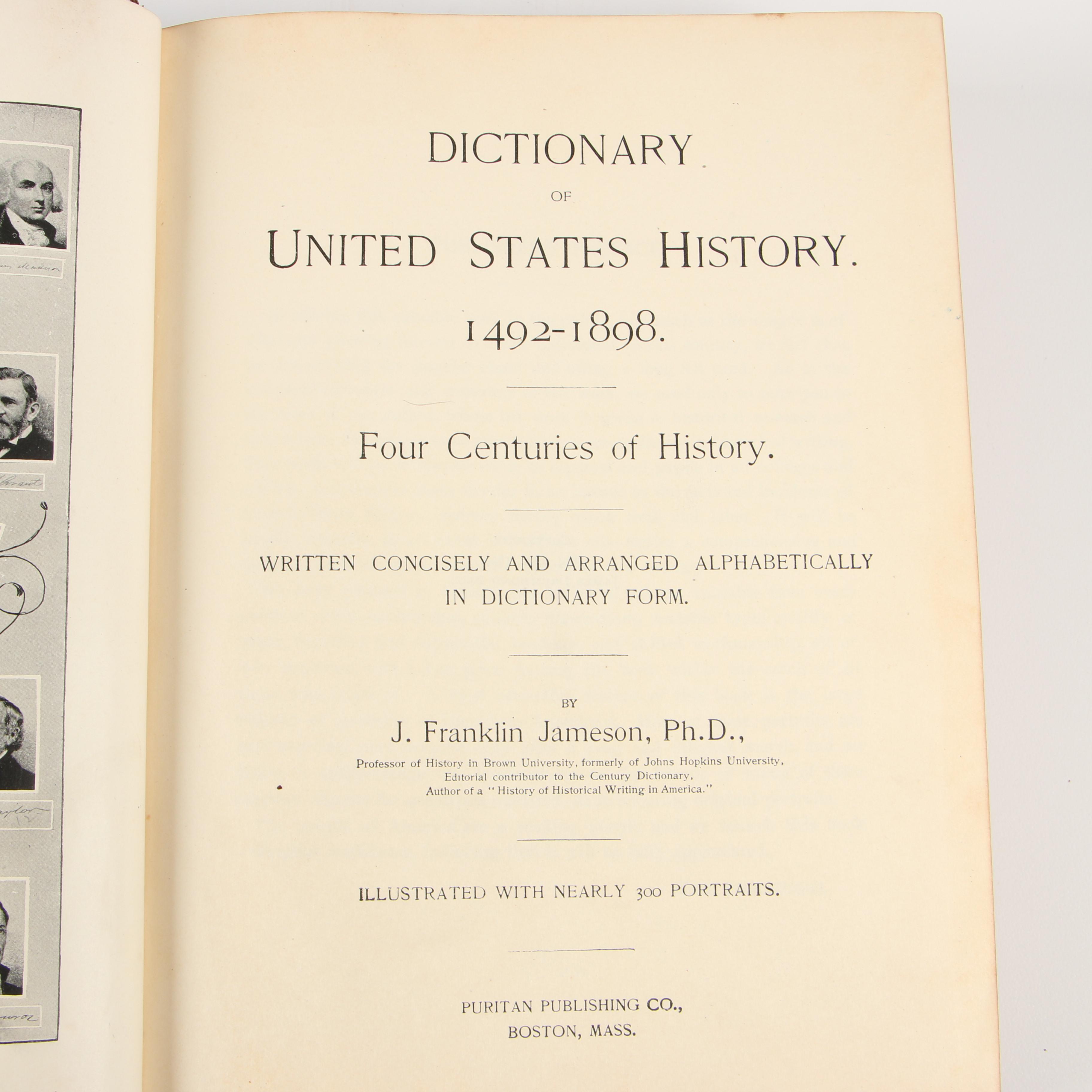 Antique Leather Bound Books on United States History