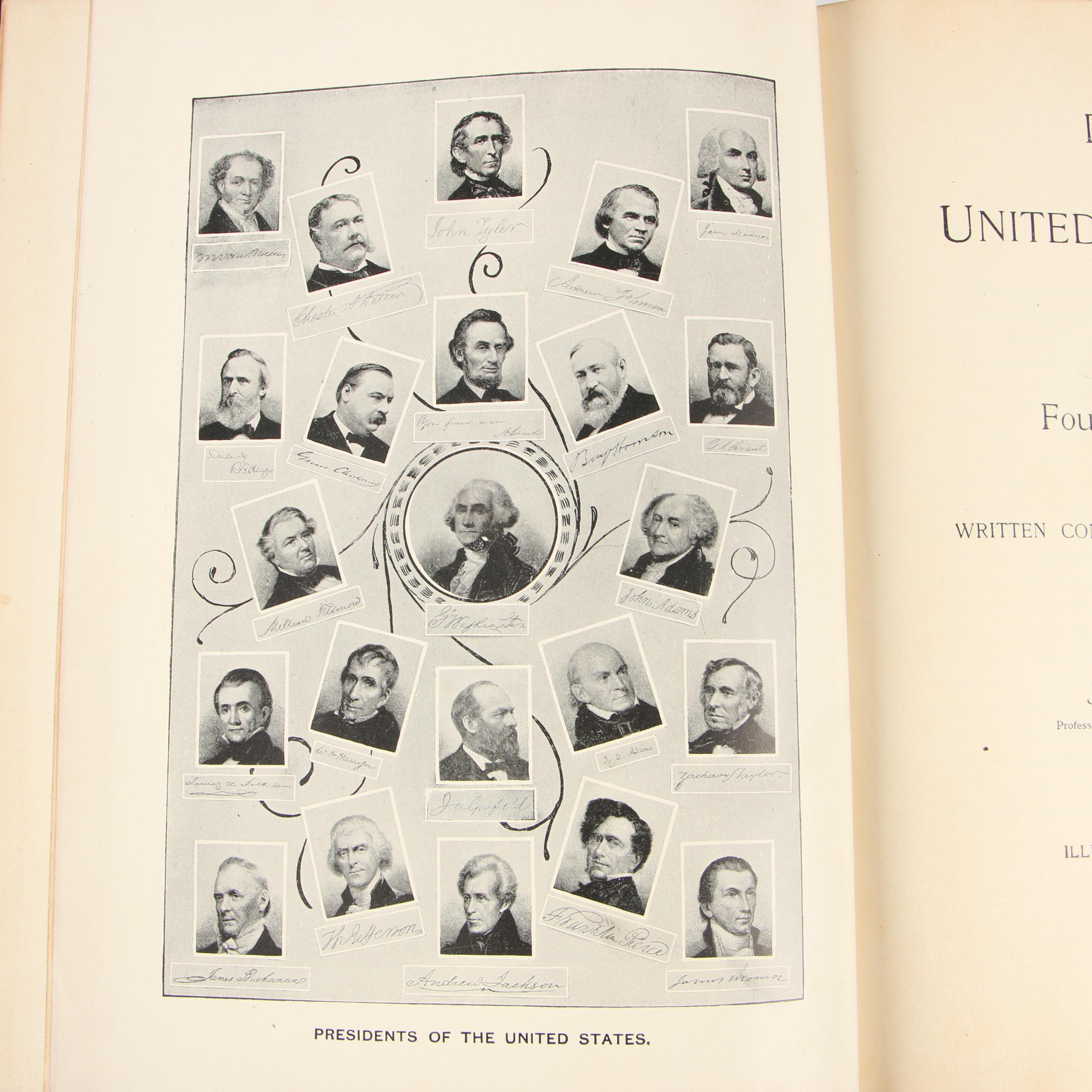 Antique Leather Bound Books on United States History