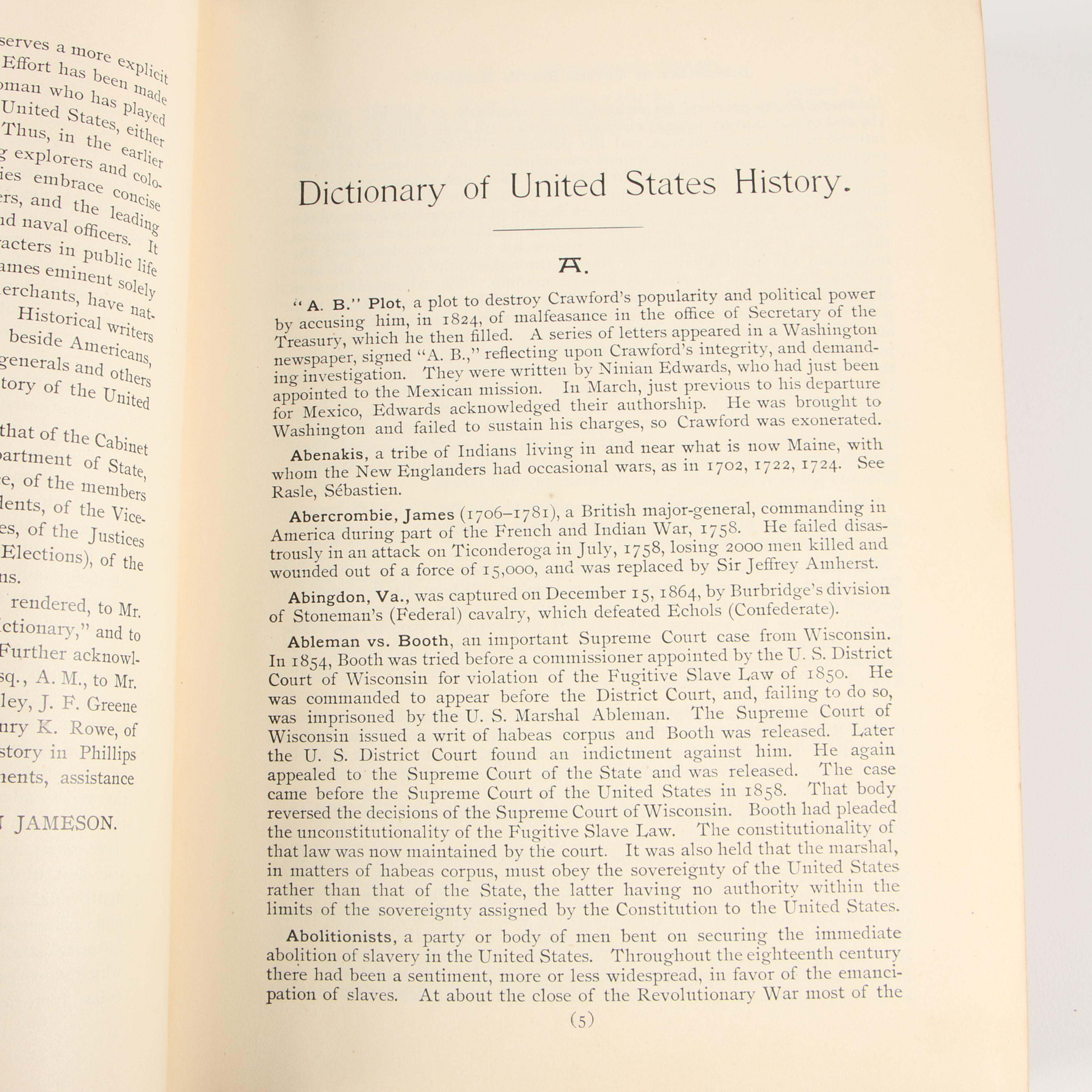 Antique Leather Bound Books on United States History