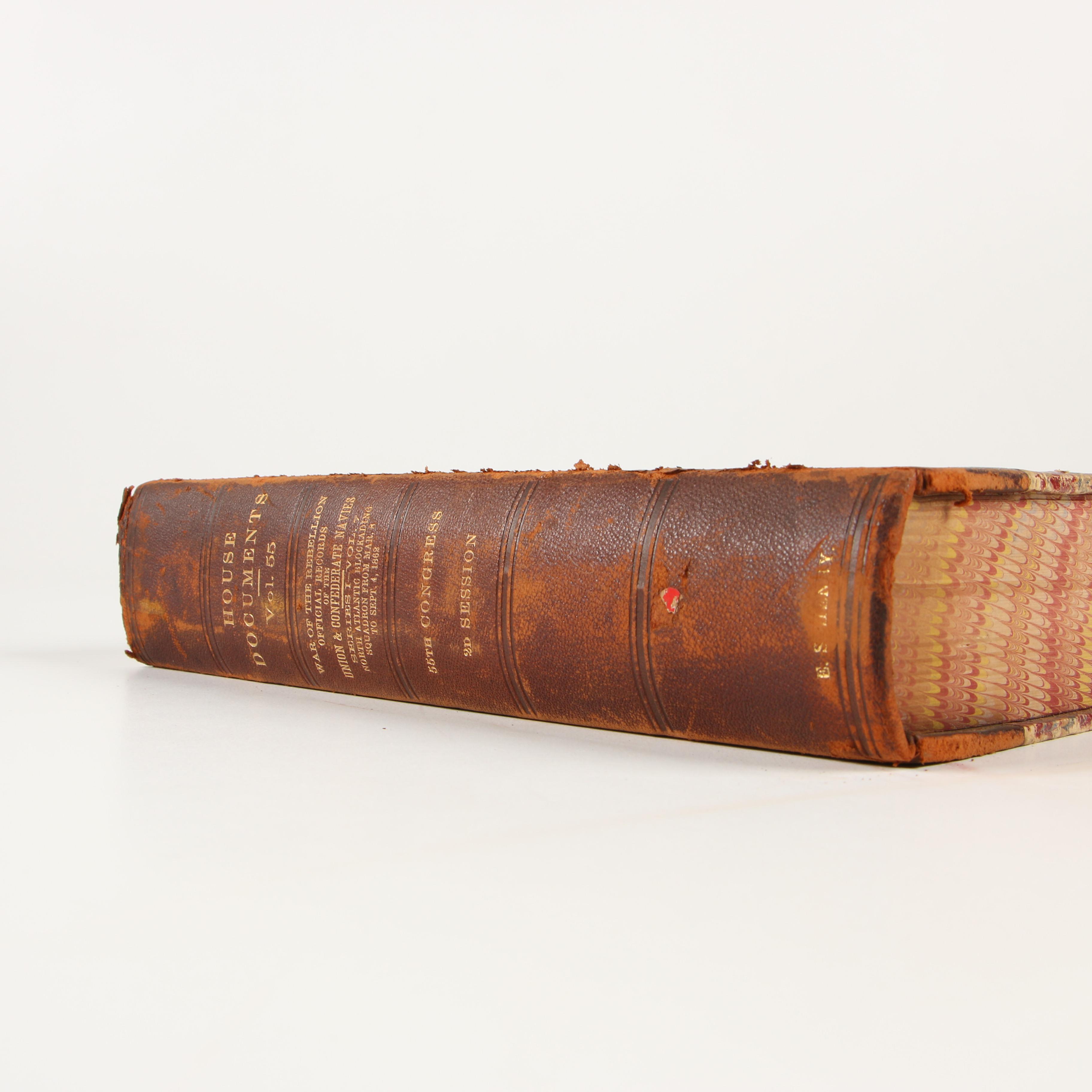Antique Leather Bound Books on United States History