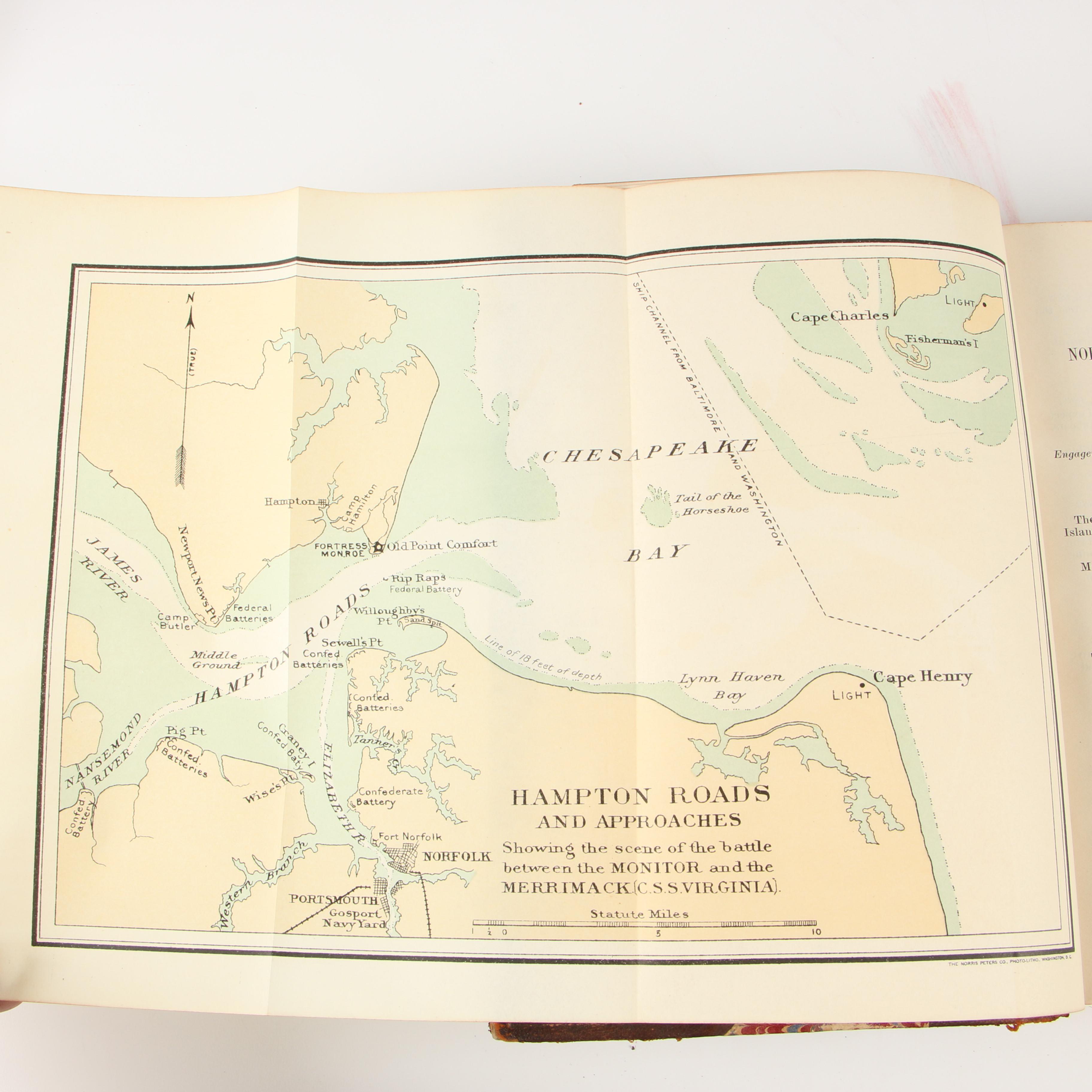 Antique Leather Bound Books on United States History