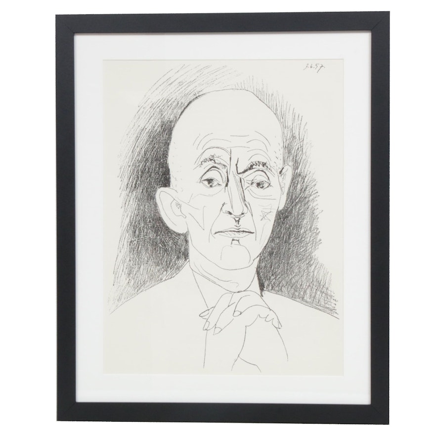 Pablo Picasso Reproduction Lithograph "Portrait of Daniel-Henry Kahnweiler"