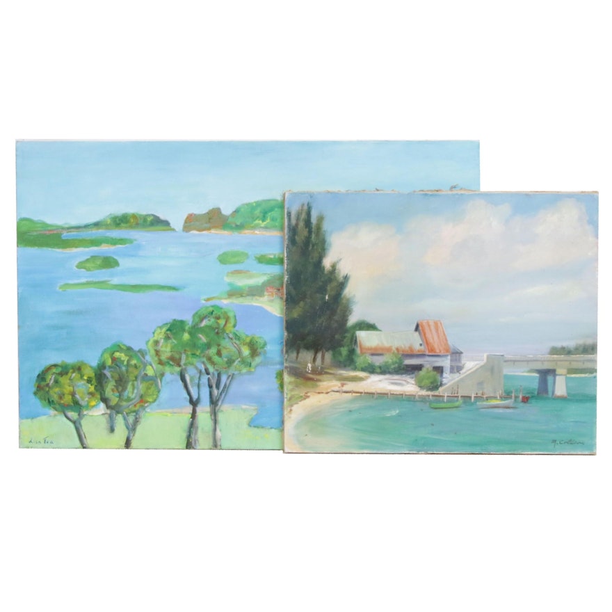 Lisa Foa and M. Collins Coastal Landscape Paintings