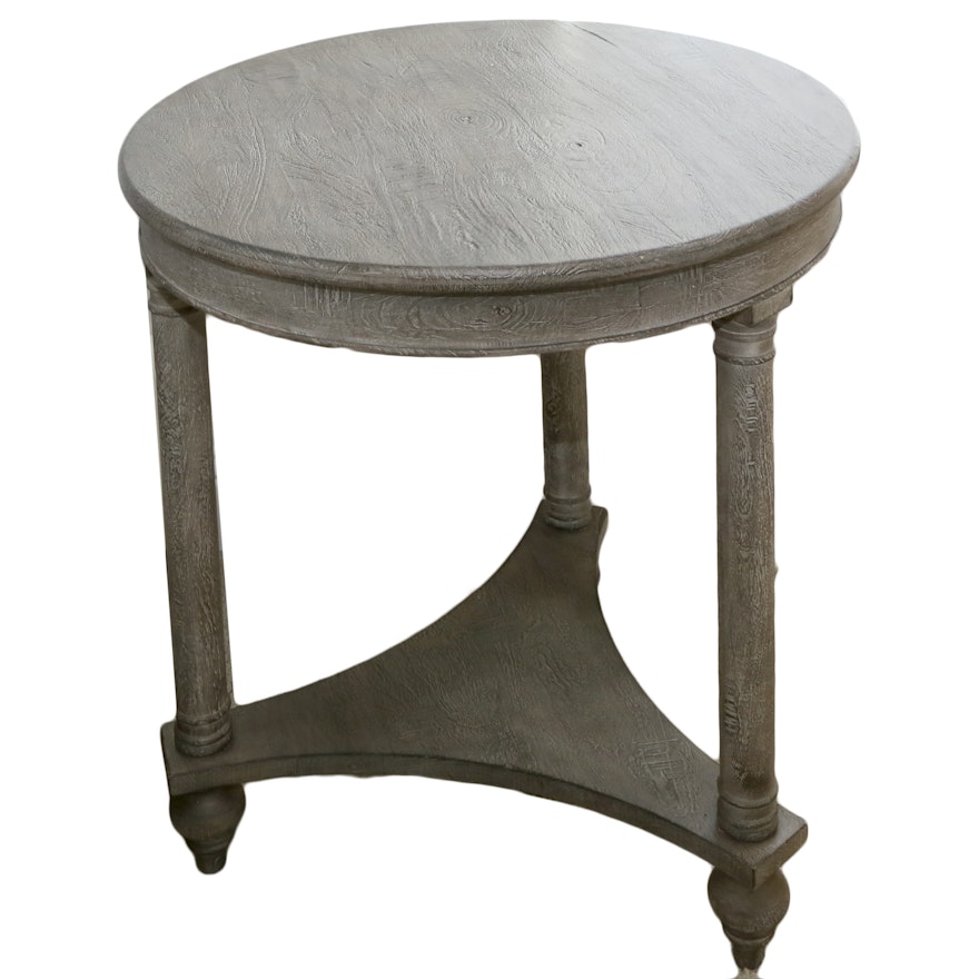Contemporary Neoclassical Style Two-Tier Side Table