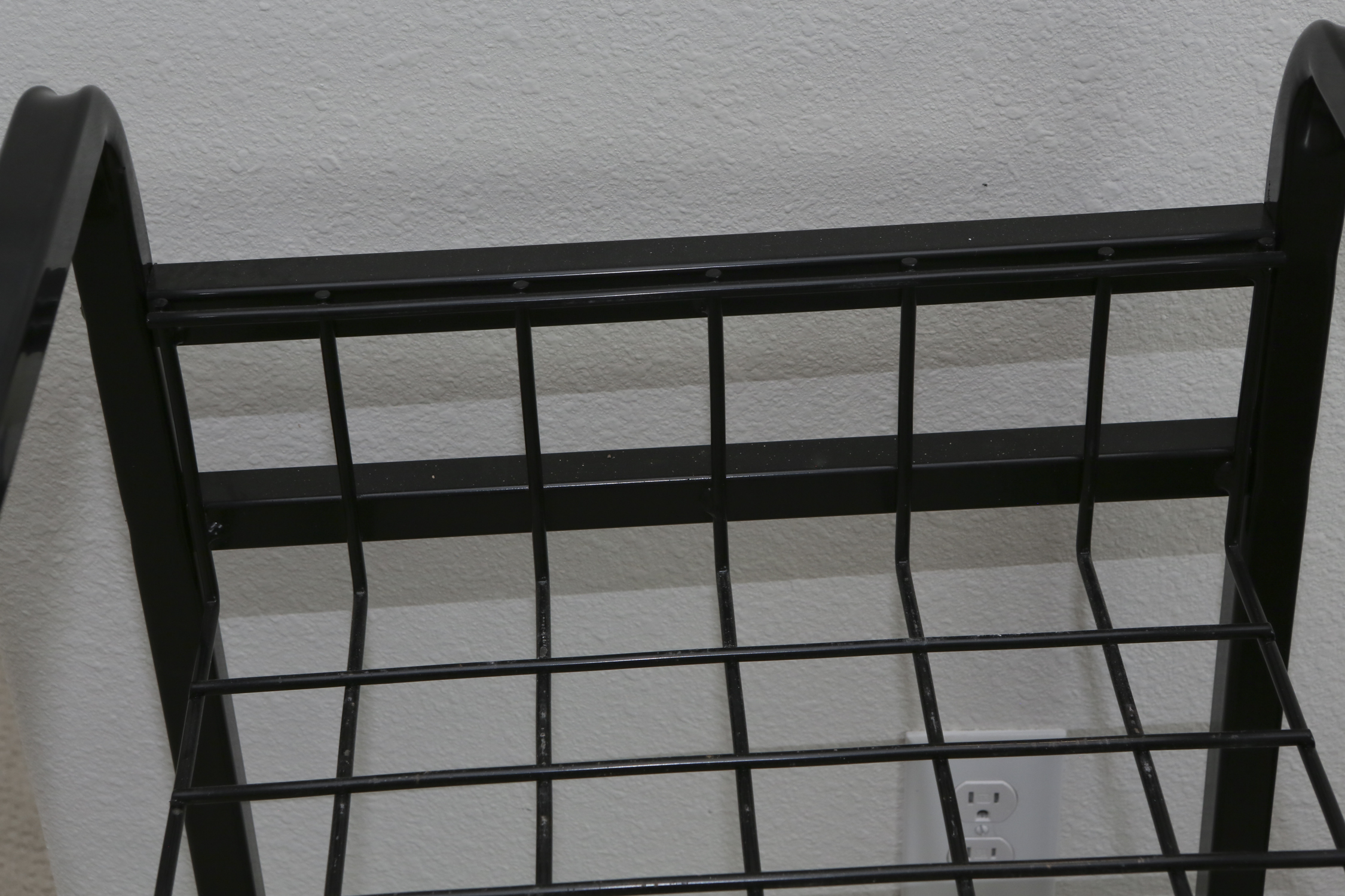 Contemporary Black Metal Two-Tier Cart