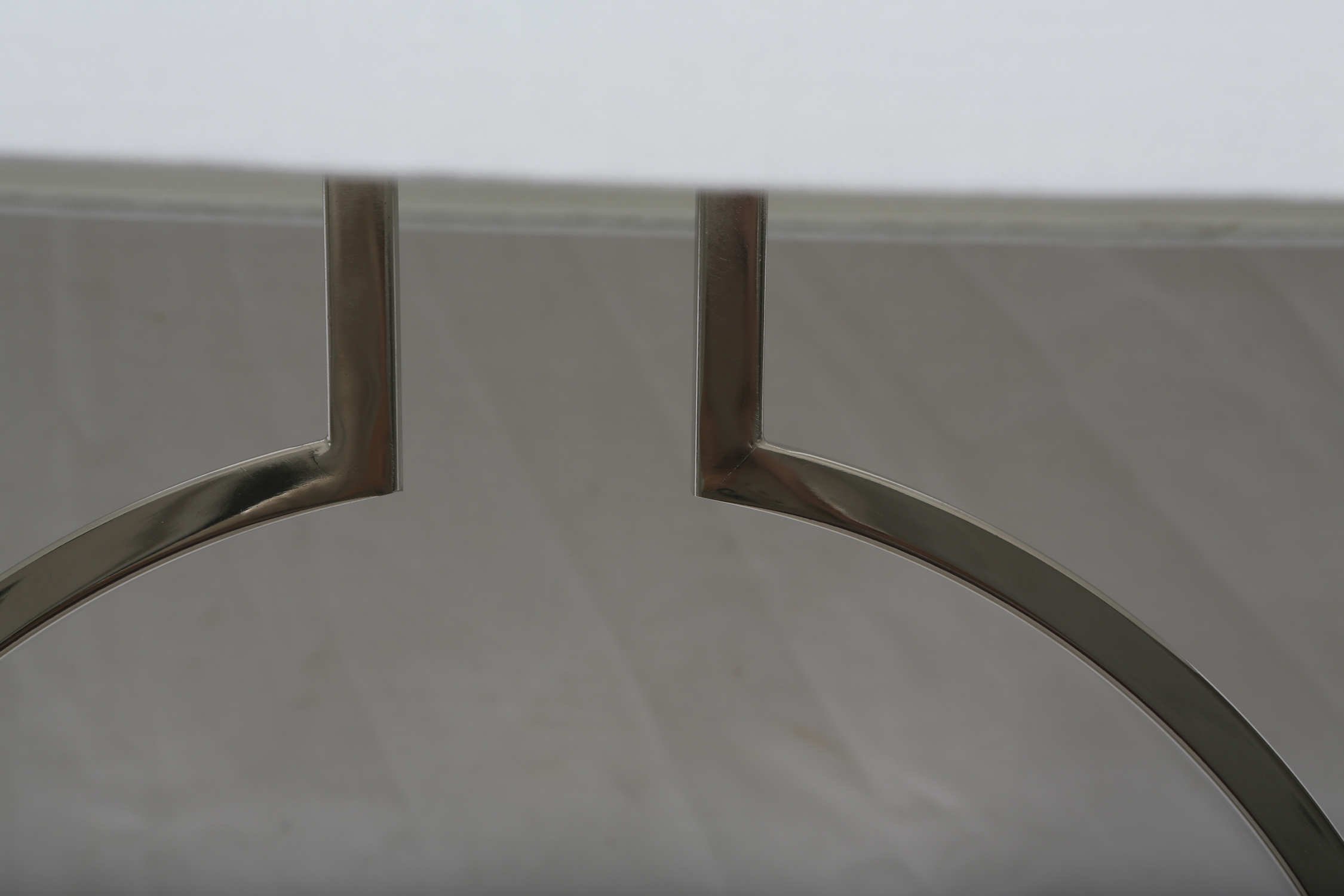 Modern Chrome Table Lamp with White Box Shade